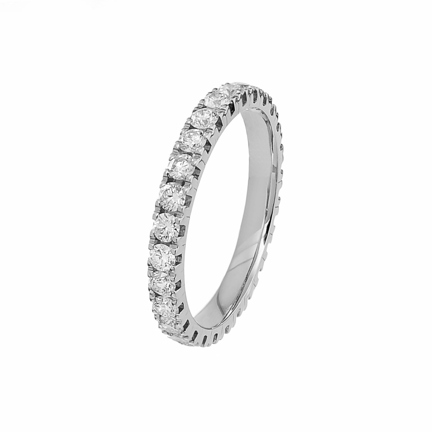 Girodito in oro bianco e diamante 0.38 ct Bertignoll  