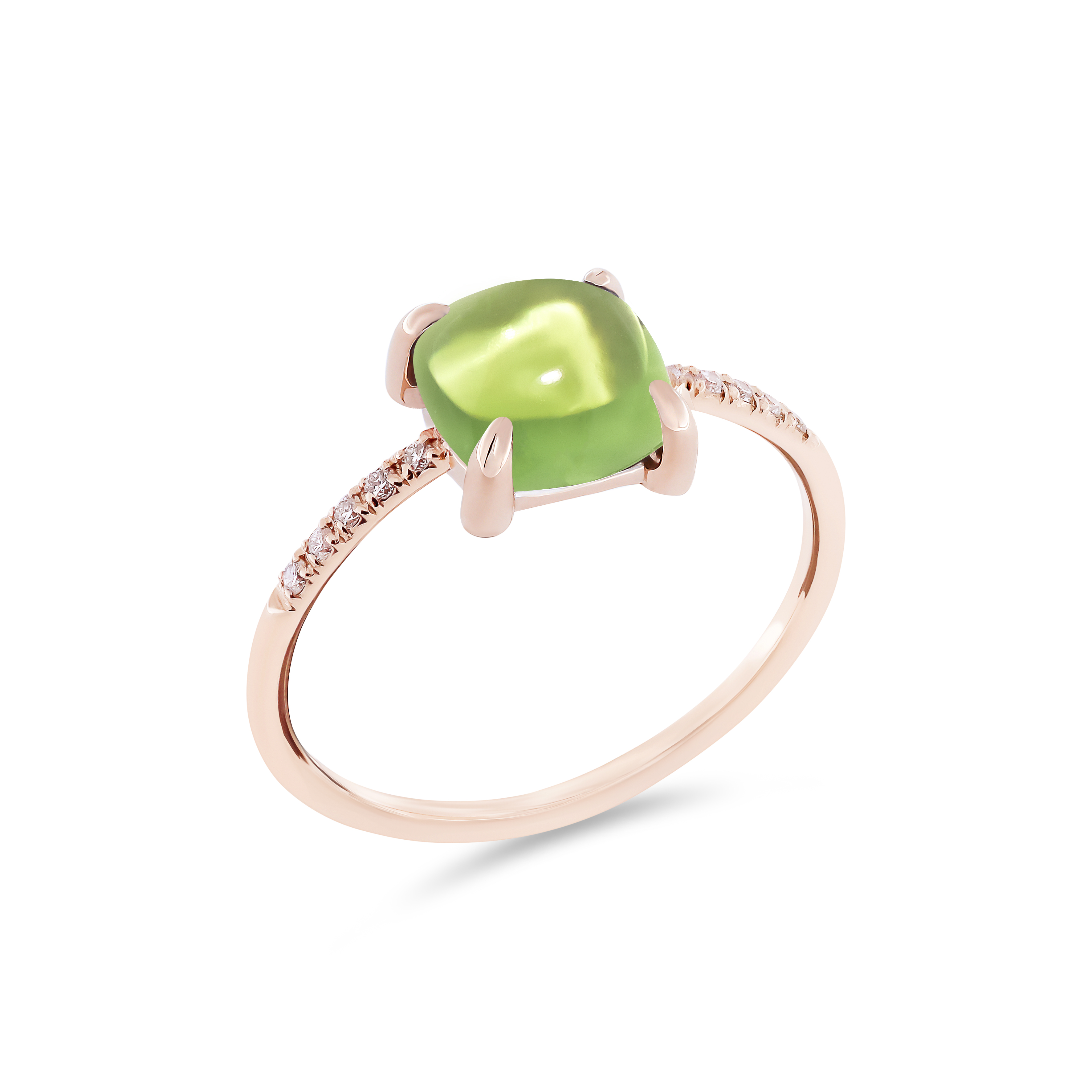 Ring Fiore Candy Peridot und Diamanten