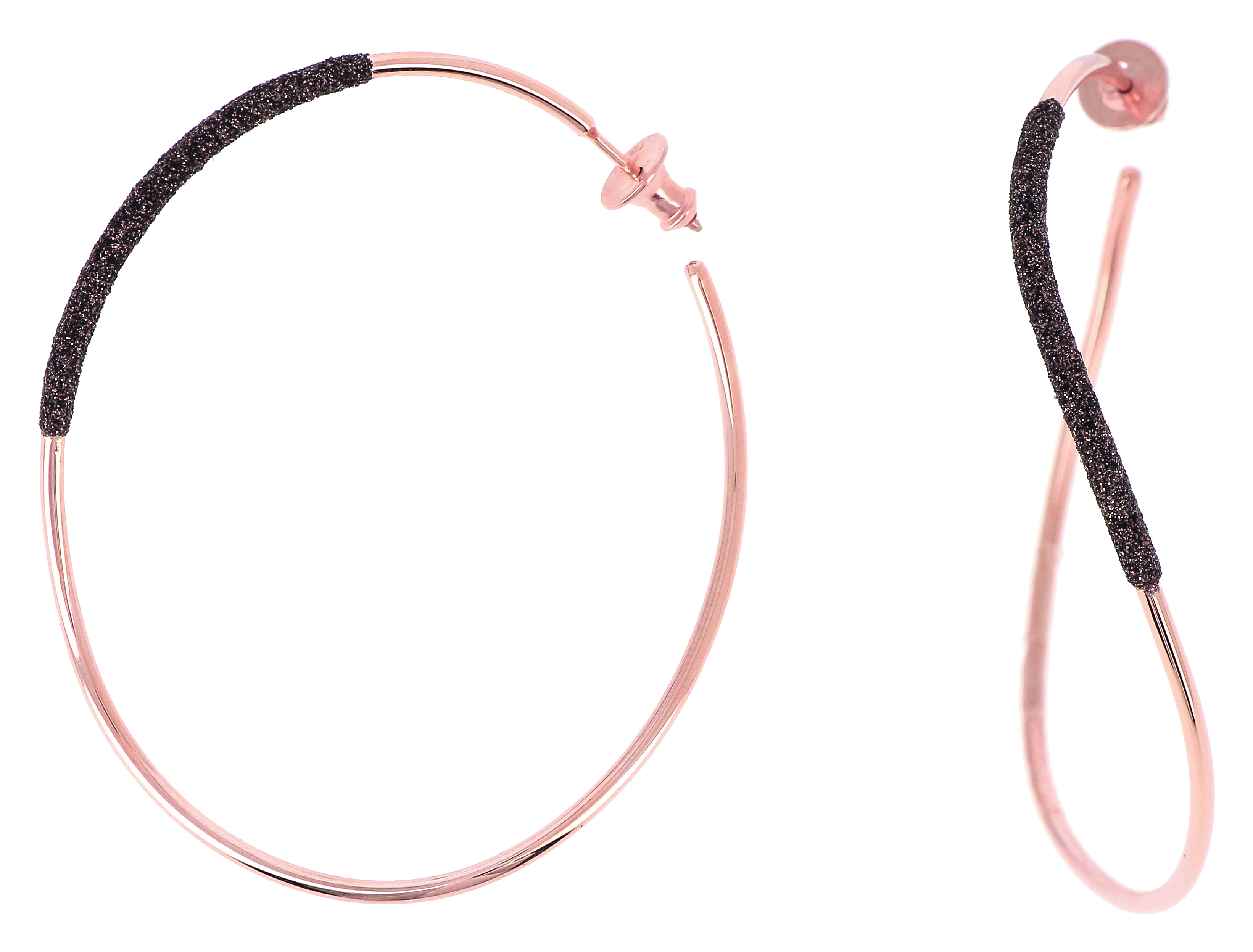 Pesavento orecchini a cerchio Polvere di Sogni marrone