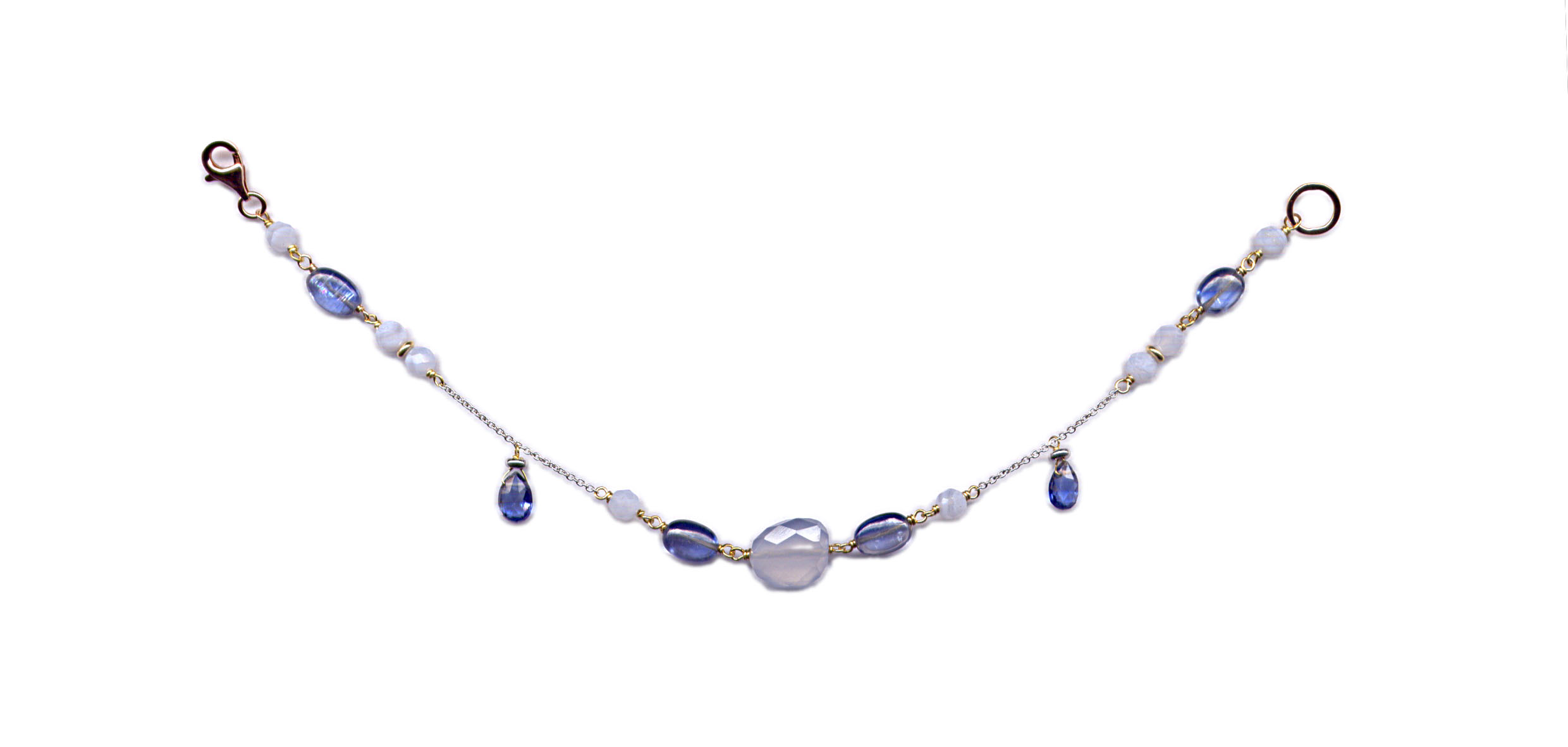 Bracciale cianite e calcedonio Silvia Kelly  