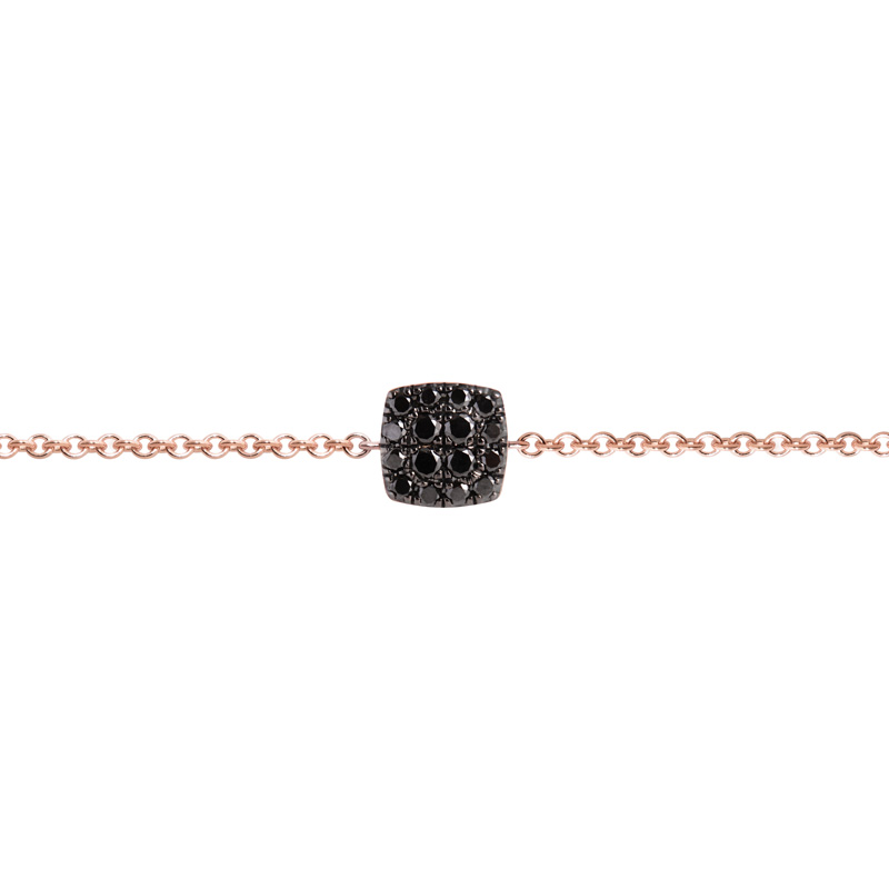 Armband Magnolia mit schwarze Diamanten  