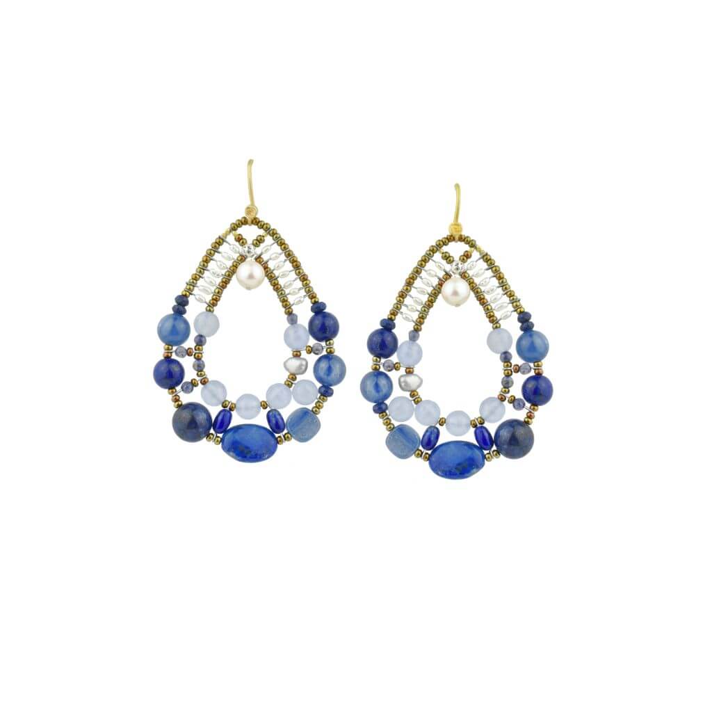 Ziio orecchini Shinju Blu 