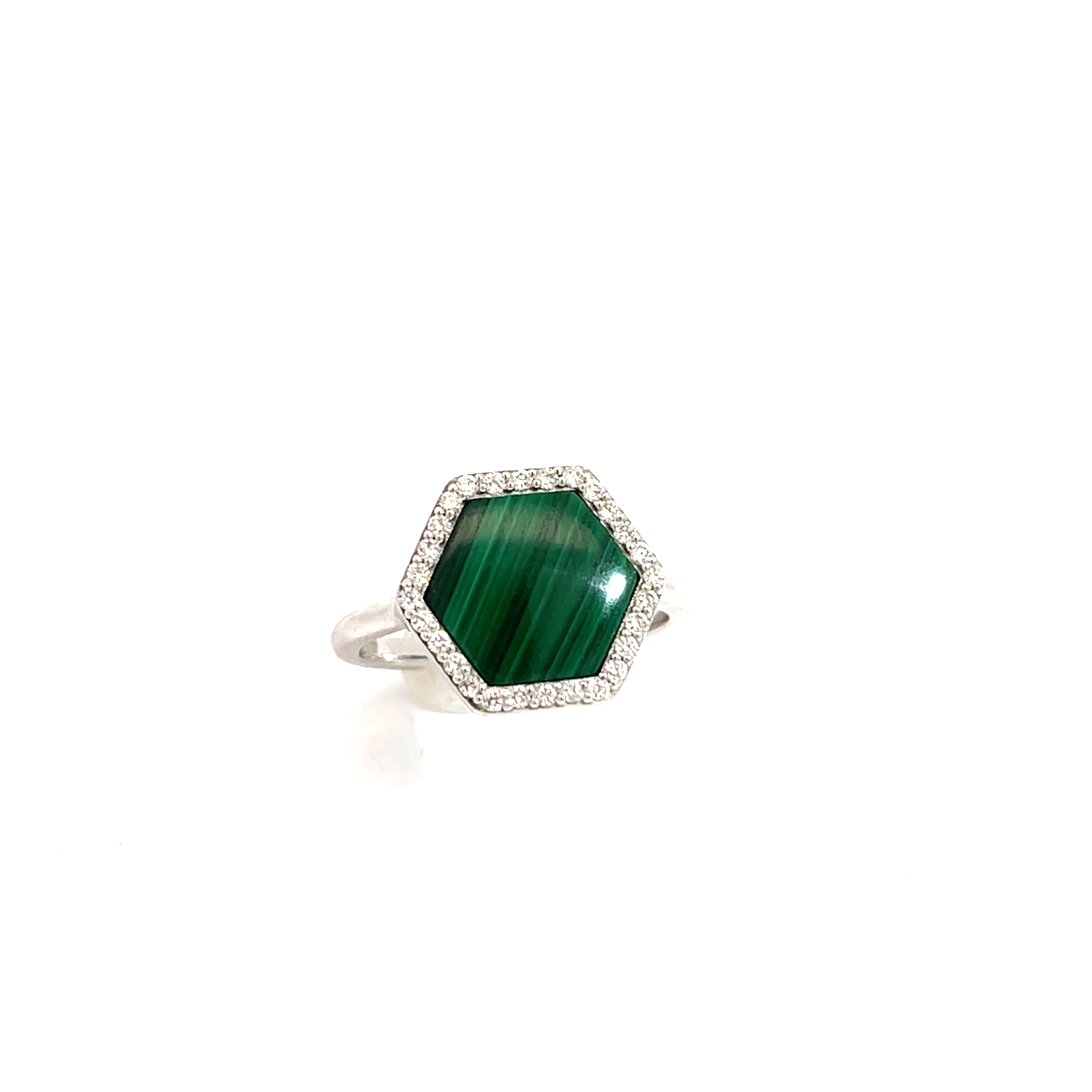 Ring in Weißgold Malachite Ticchi Gioielli  