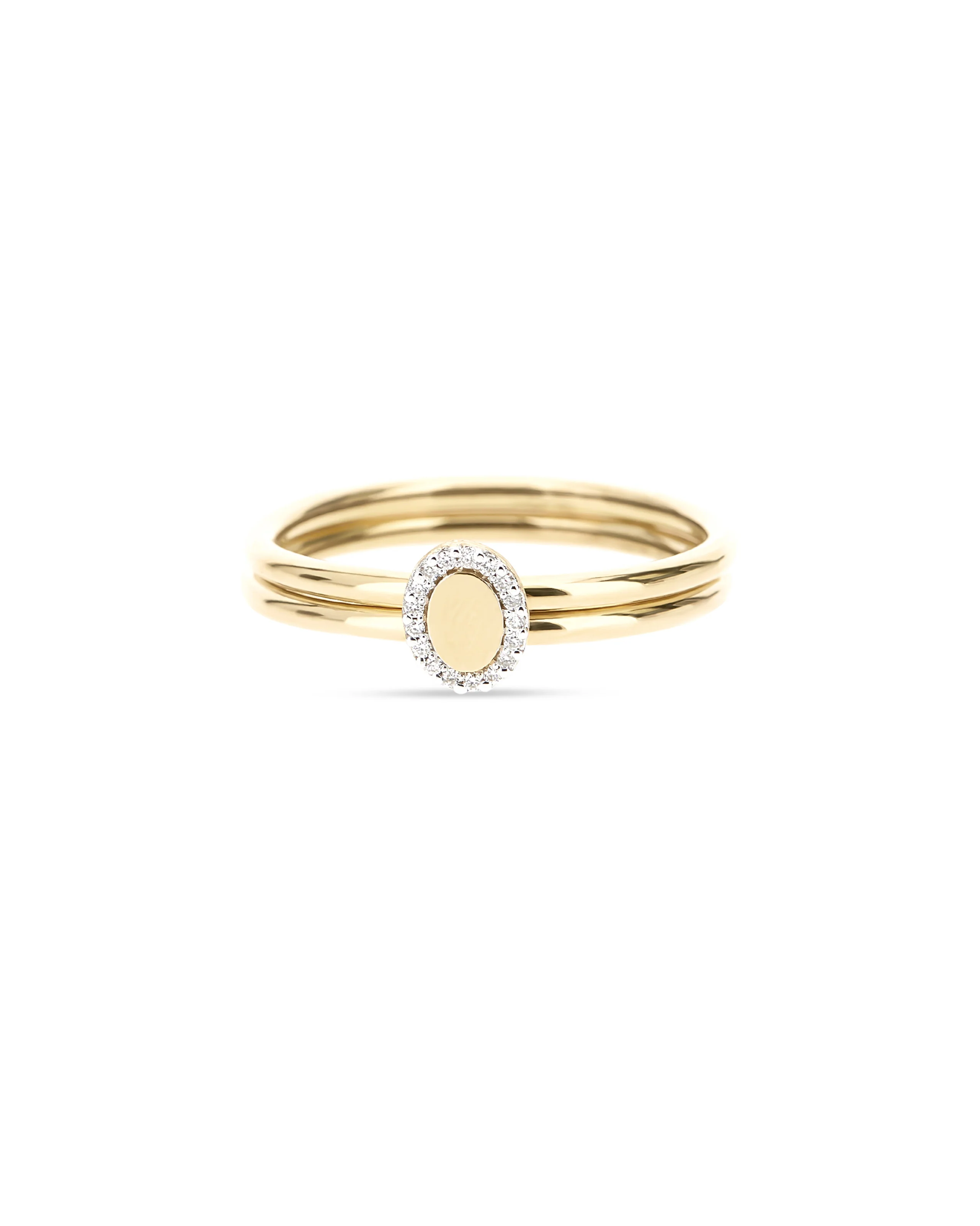 Anello Nanis Sway a doppia fascia e diamanti 