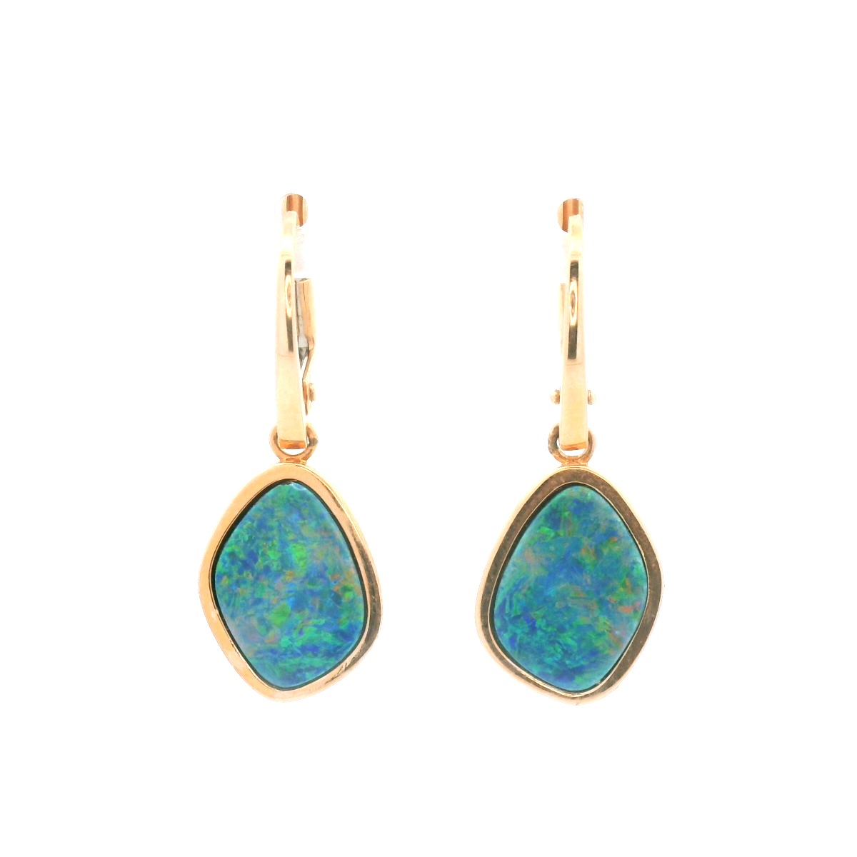 Orecchini Con Opale Verde Pacifico E Cristalli Swarovski - Placcati Rodio, Philip Jones Signature