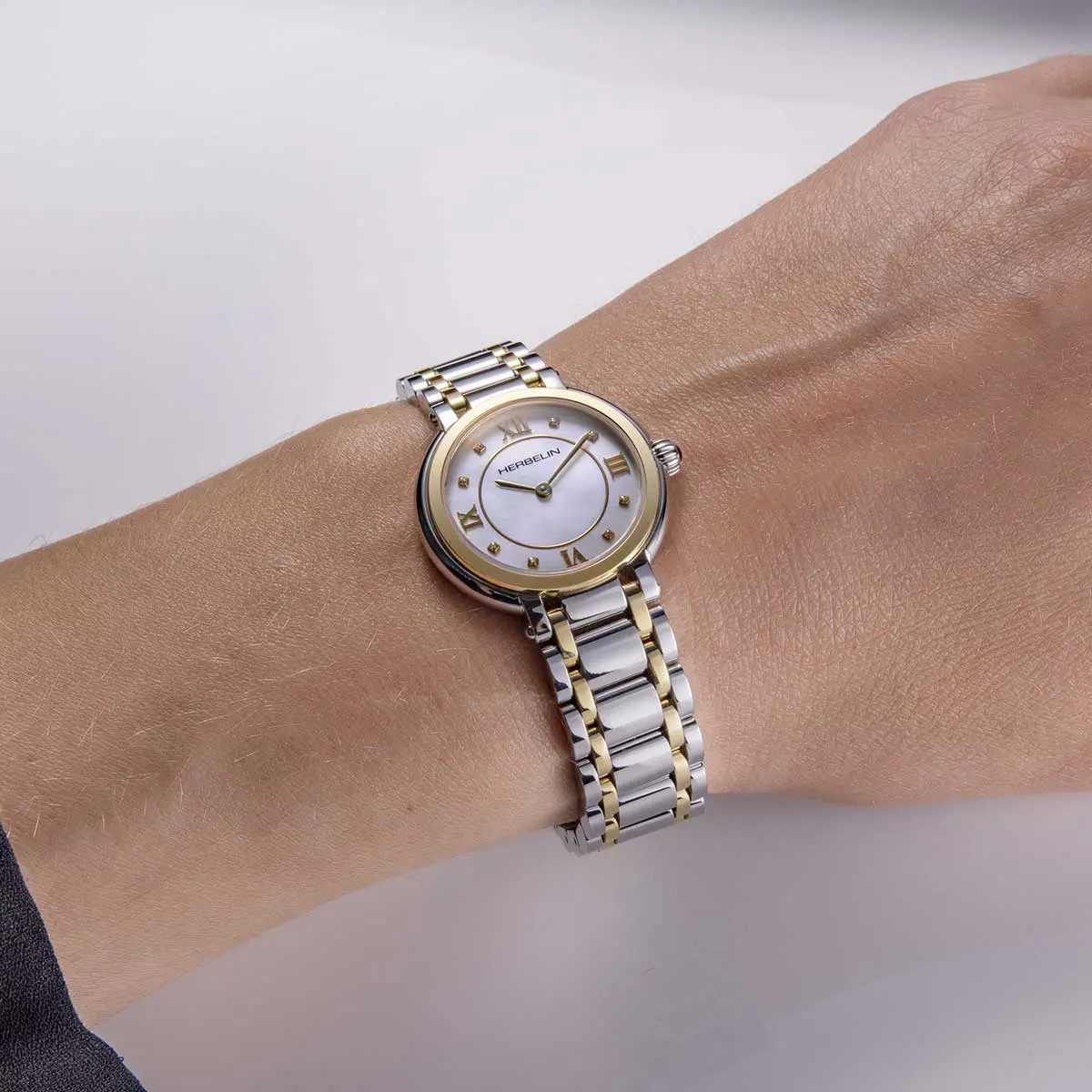 Orologio Herbelin GALET bicolor e zirconia 