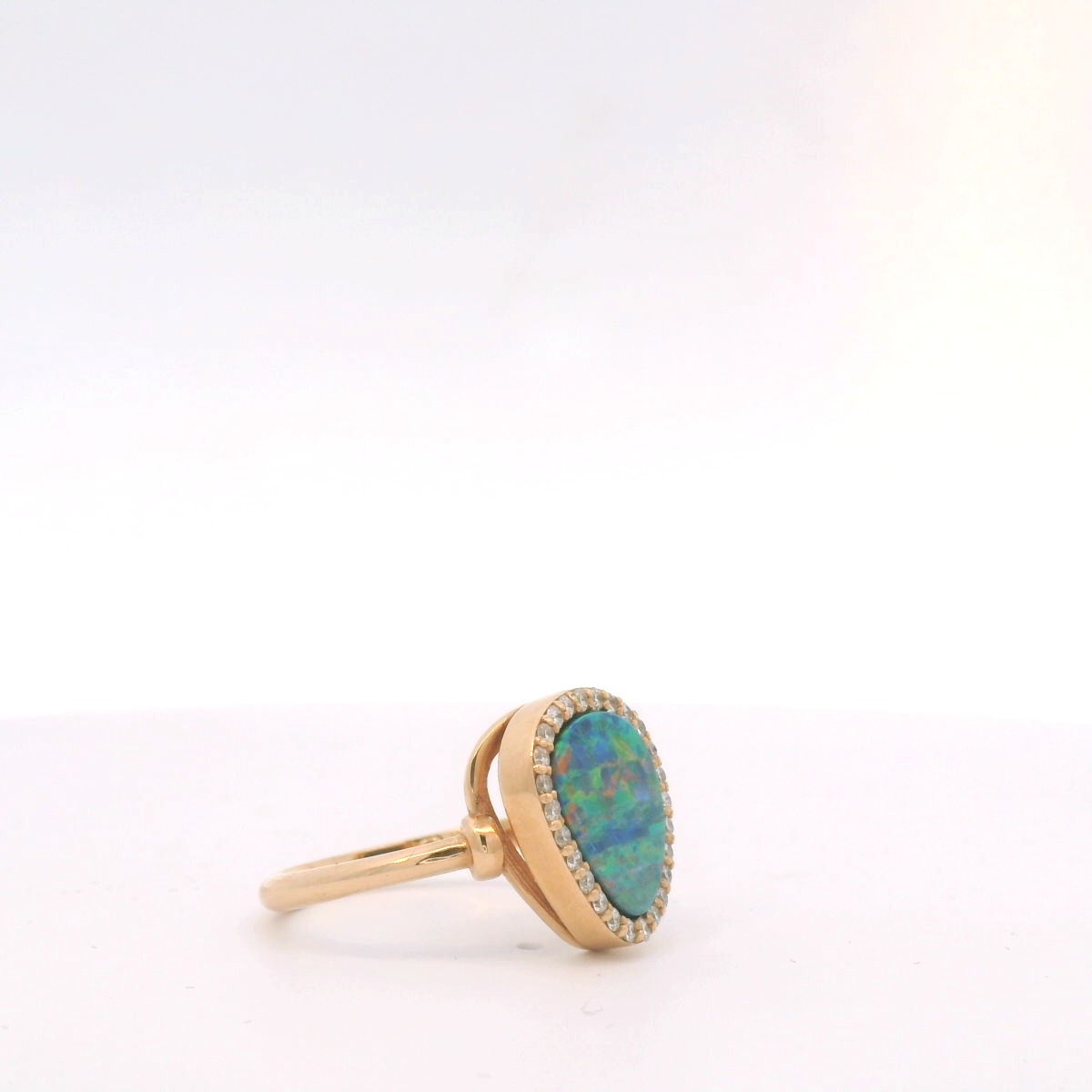 Ring Opaldubletten und Diamanten Ticchi Gioielli 