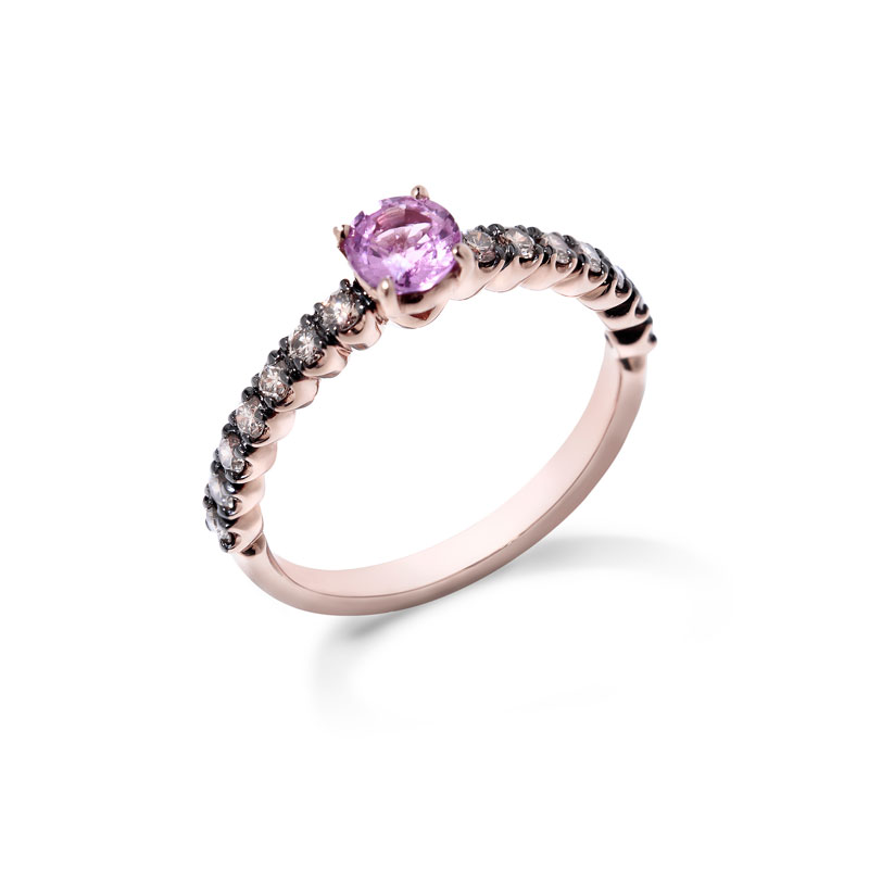 Ring Fiore Archetti rosa Saphir 