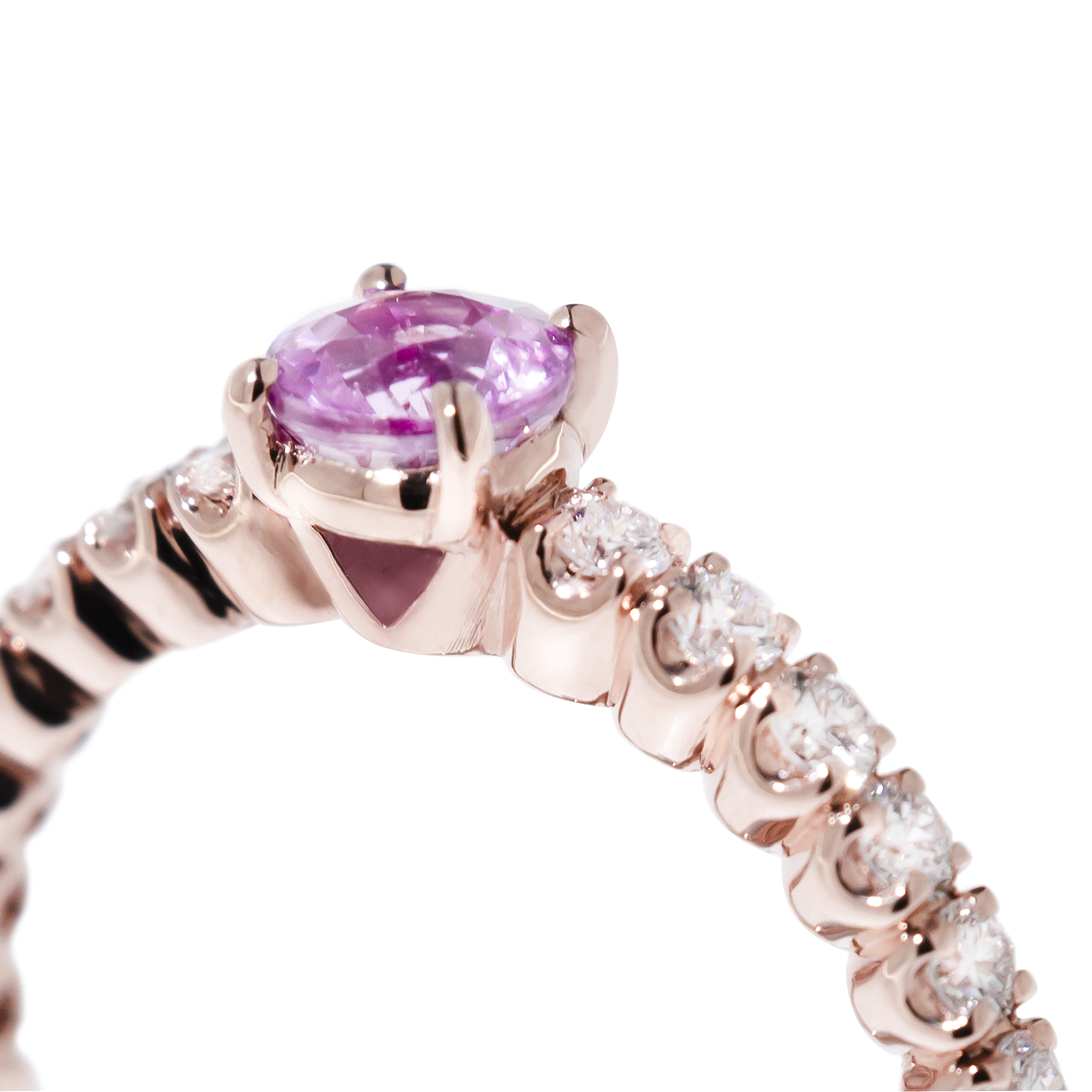 Ring Fiore Archetti rosa Saphir und weisse Diamanten 