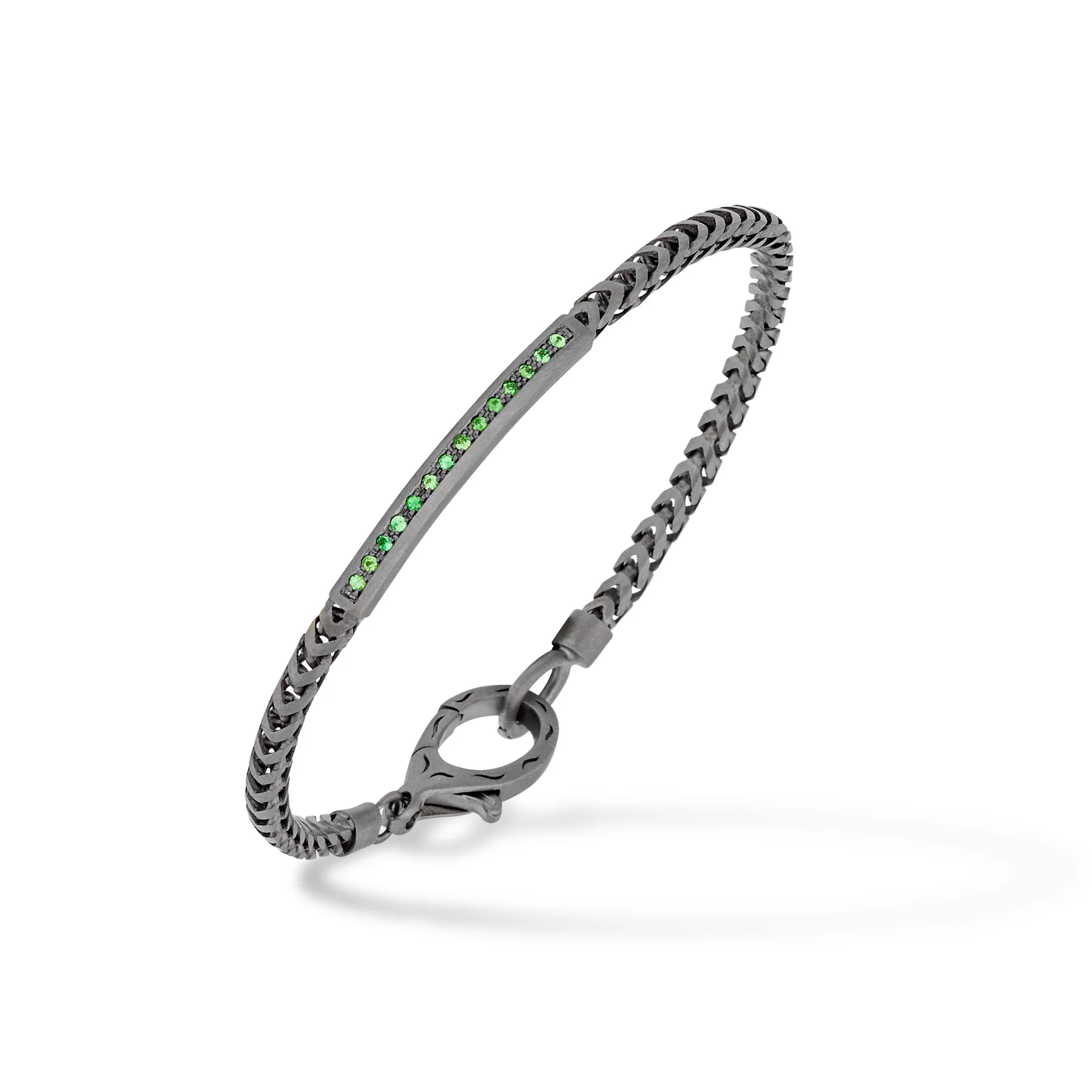 Bracciale ID-ULISSE in argento con tsavorite verdi Marco del Maso  