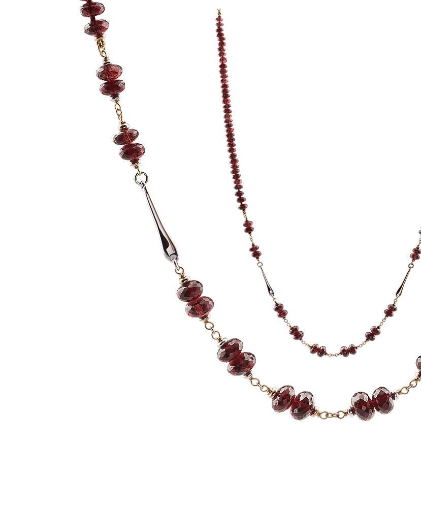 Halskette mit Granat Silvia Kelly  