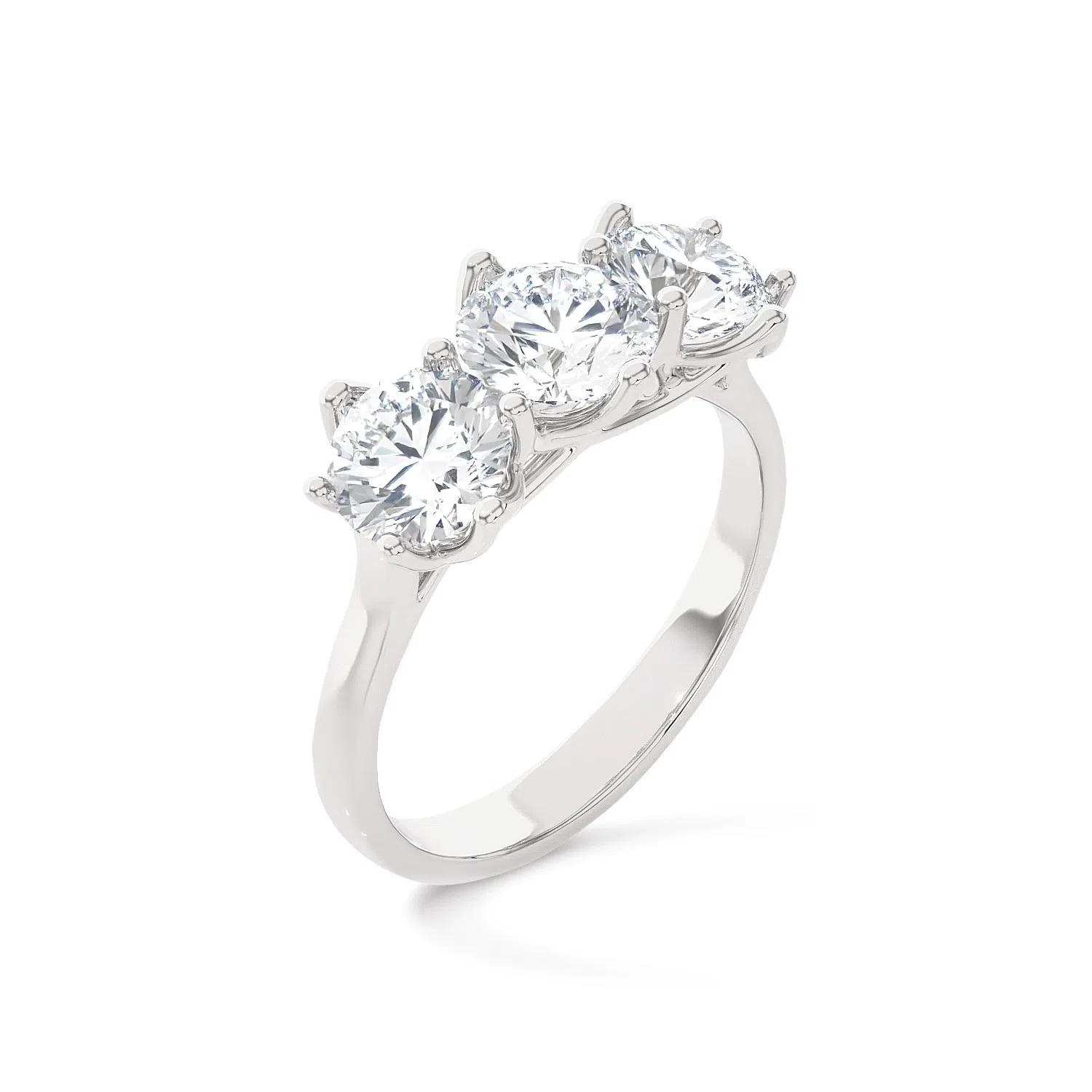 Anello trilogy in oro bianco e diamanti IGI Bertignoll