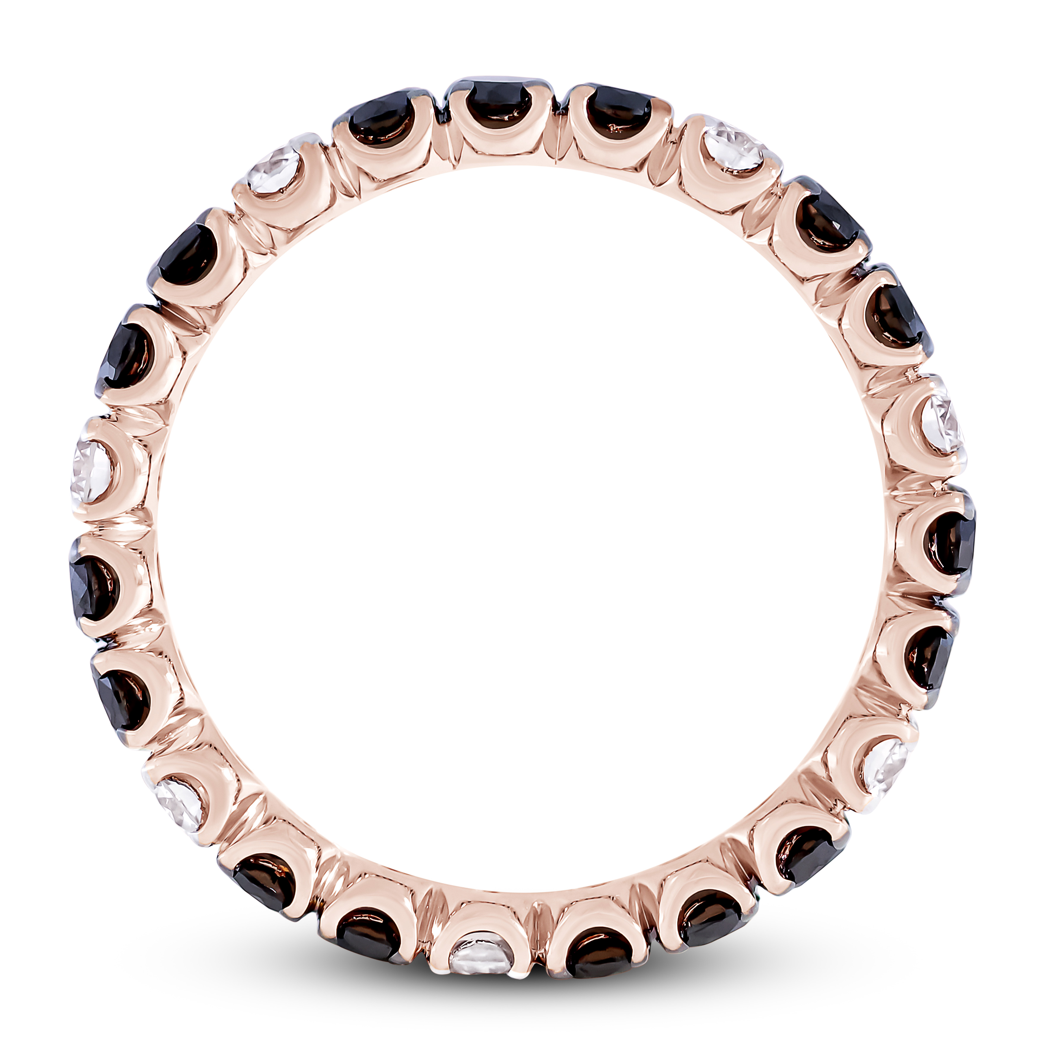 Ring Archetti mit weisse und schwarze Diamanten 