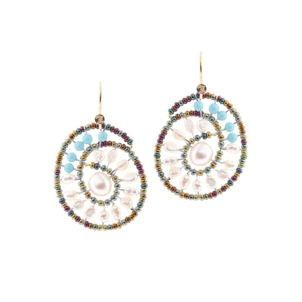 Ziio orecchini Shell blu   