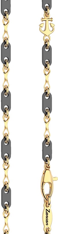 Collana Zancan con in titanio e oro giallo