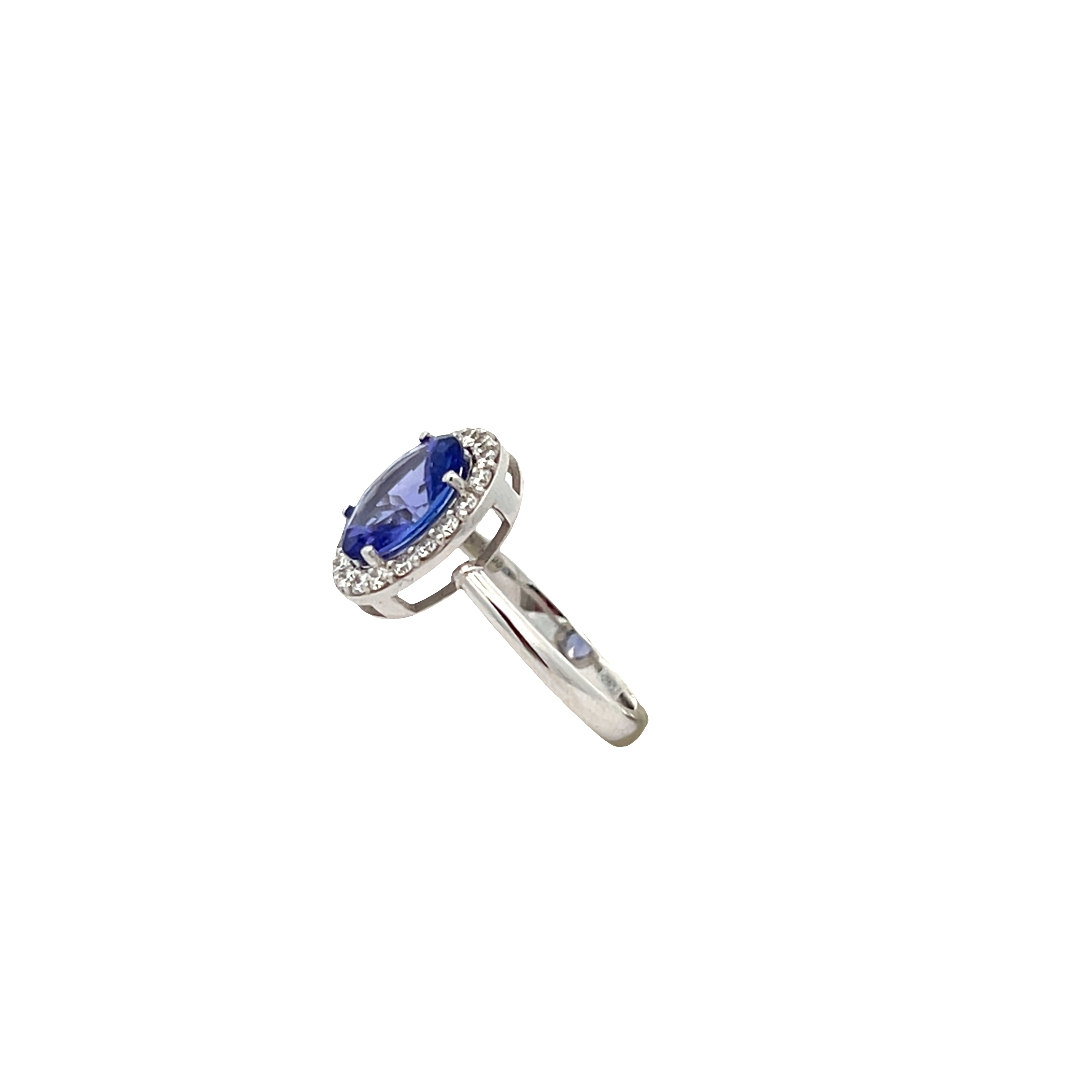 Anello in oro bianco con tanzanite e diamante Ticchi Gioielli   Anello in oro bianco con tanzanite e diamante Ticchi Gioielli