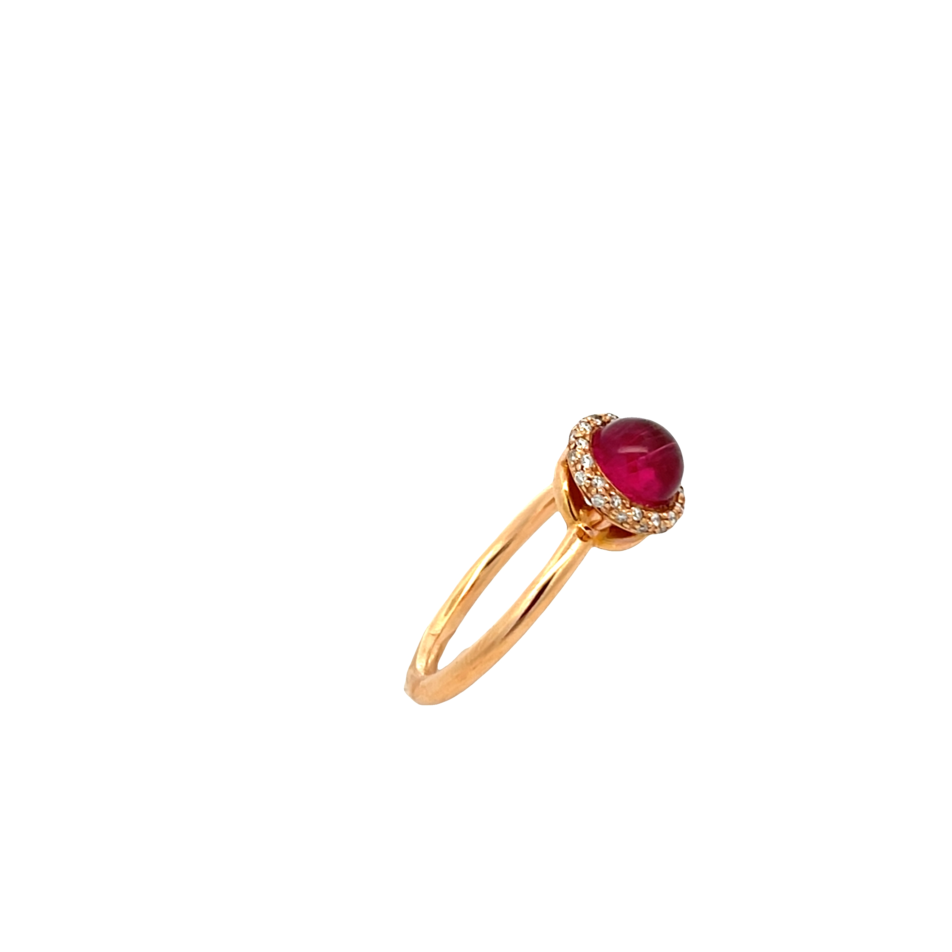 Ring in Gelbgold mit Rubellit und Diamanten Ticchi Gioielli 