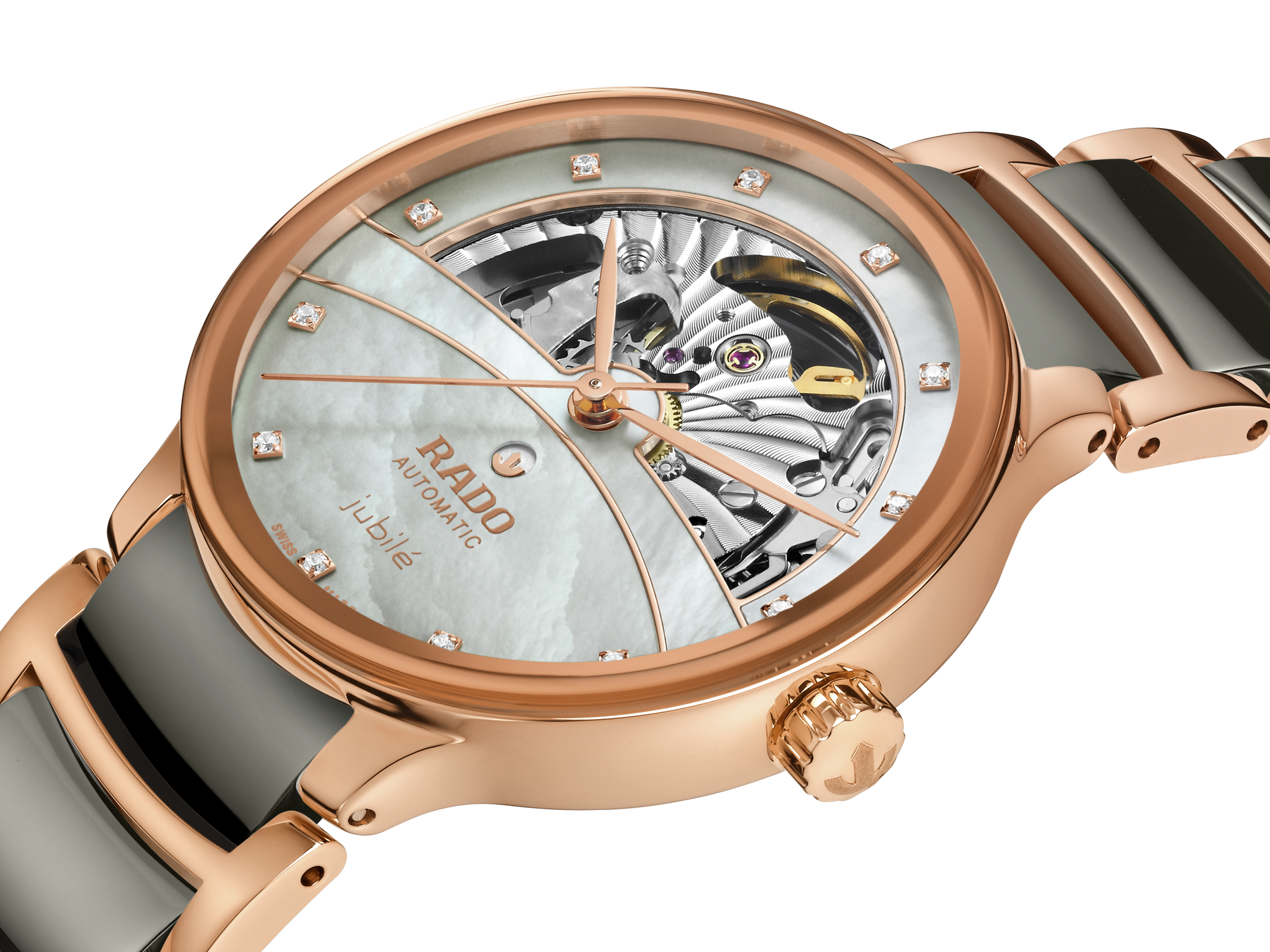 Rado Damenuhr Centrix Open Heart mit Diamanten