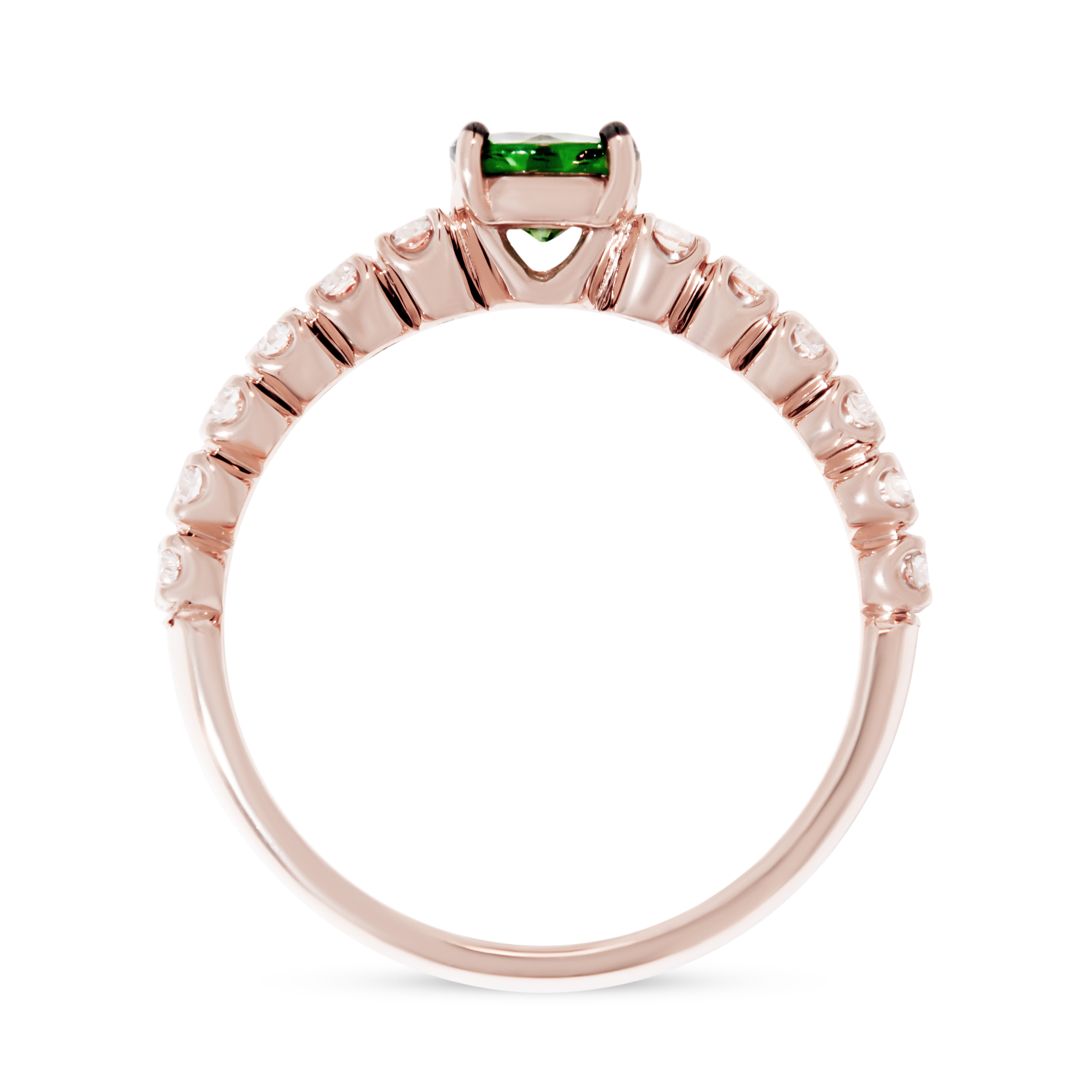 Ring Fiore Archetti Tsavorite und weisse Diamanten 