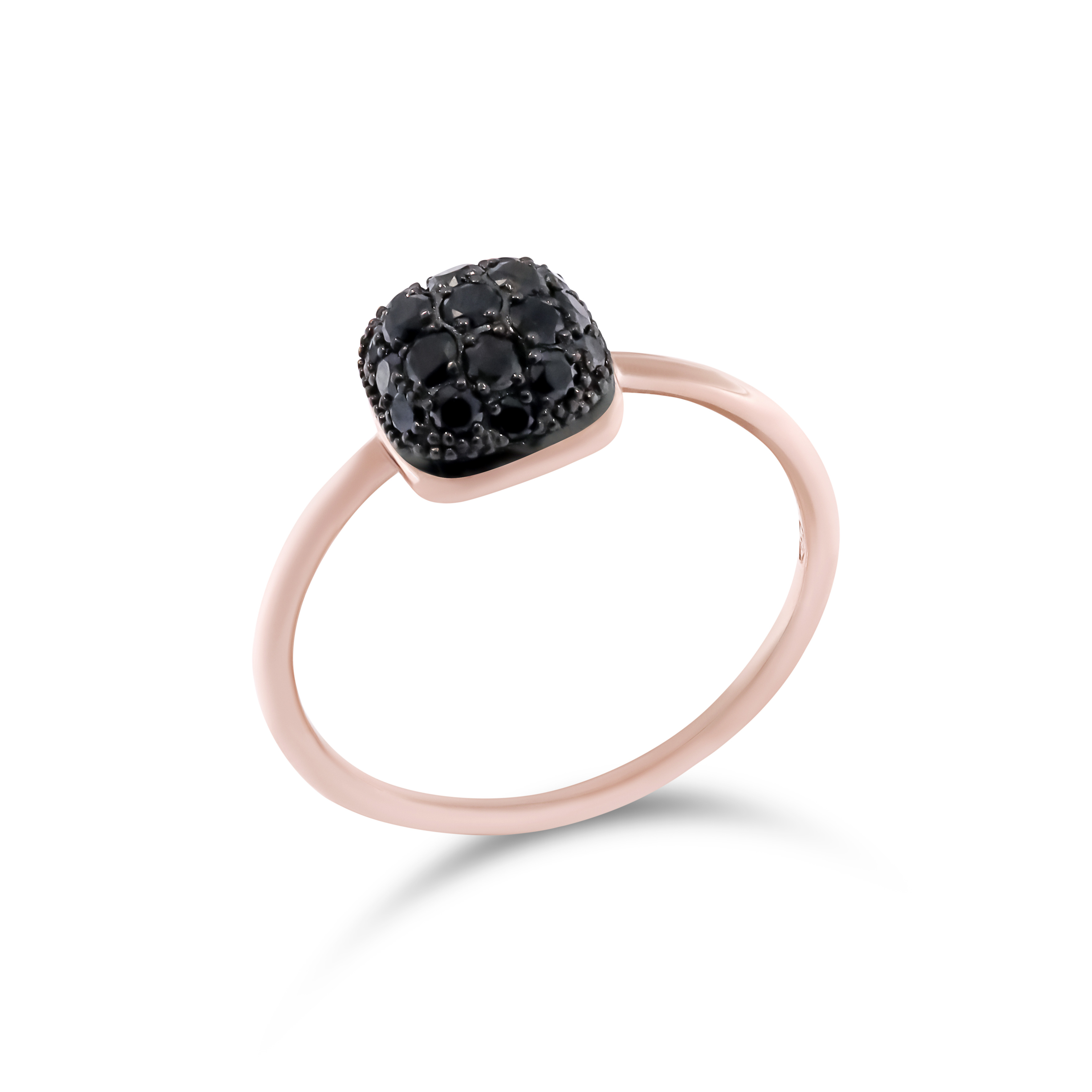 Anello Fiore diamanti neri 