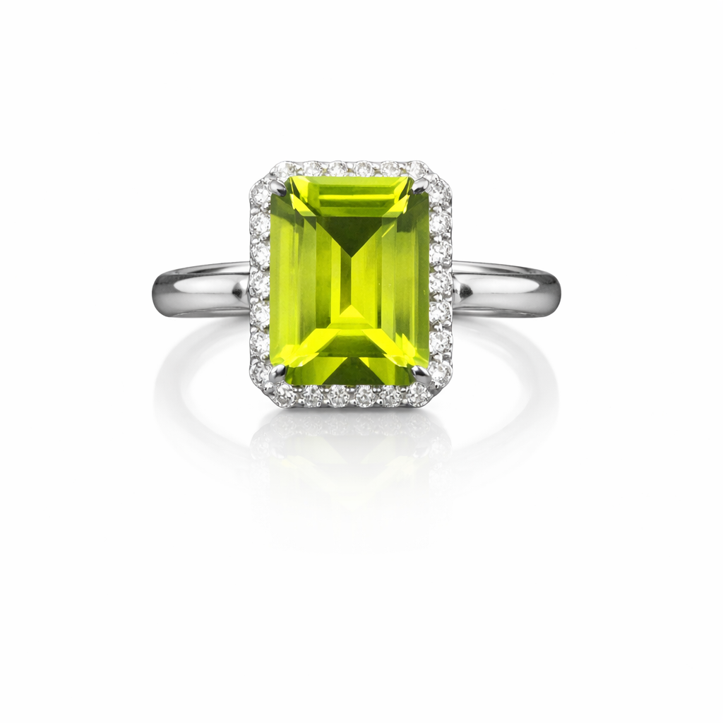 Ring Peridot und Diamanten Ticchi Gioielli 