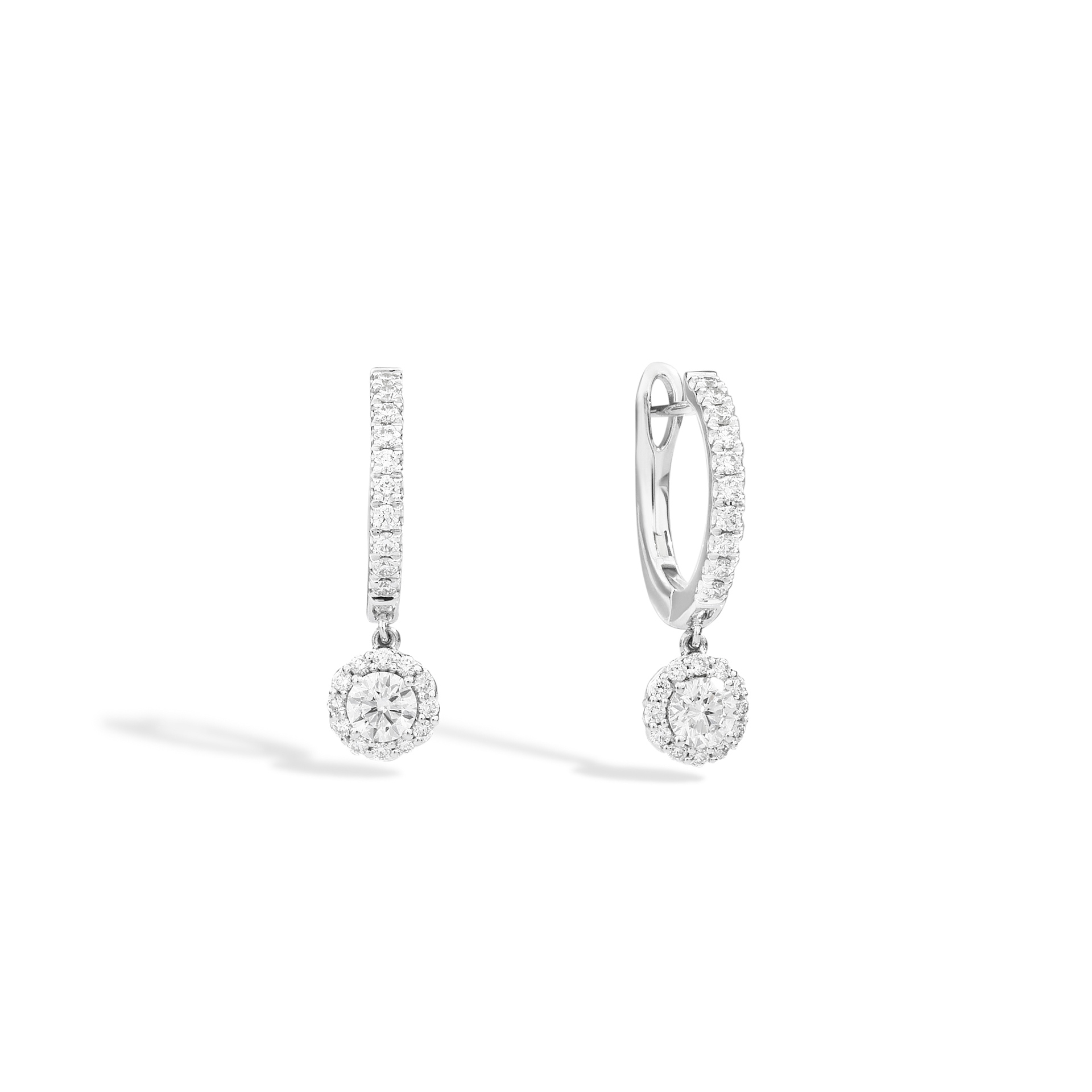 Orecchini Recarlo Halo Anniversary 0.64 ct 