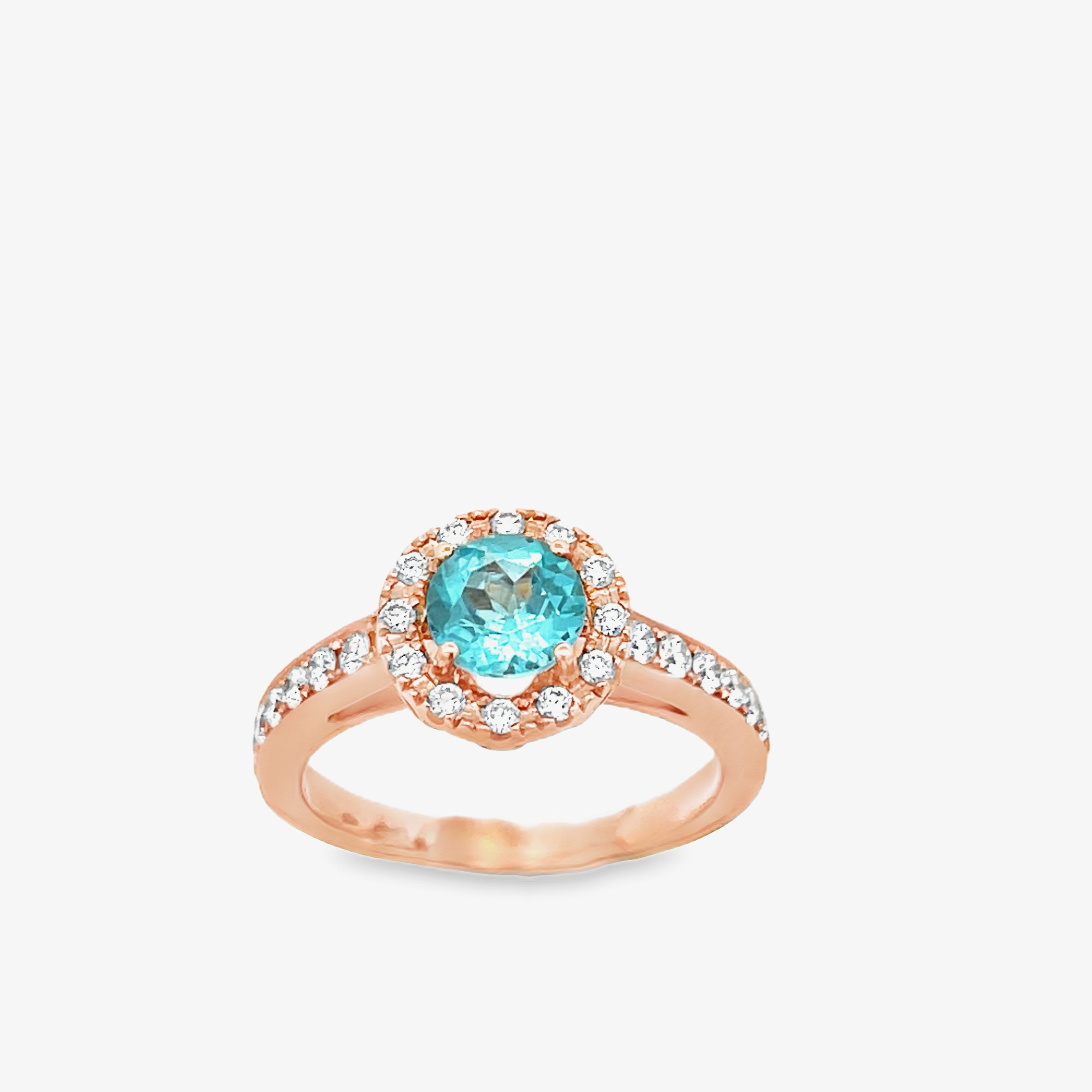 Anello in oro rosé apatito e diamanti Bertignoll 