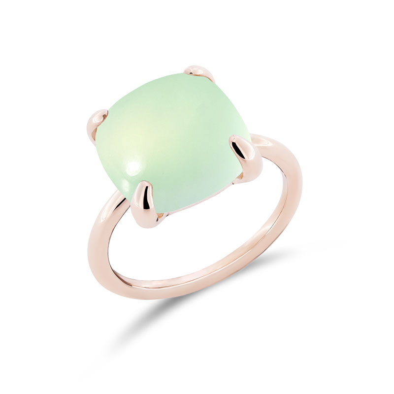 Ring in Rosé Gold und Prehnit von Fiore 