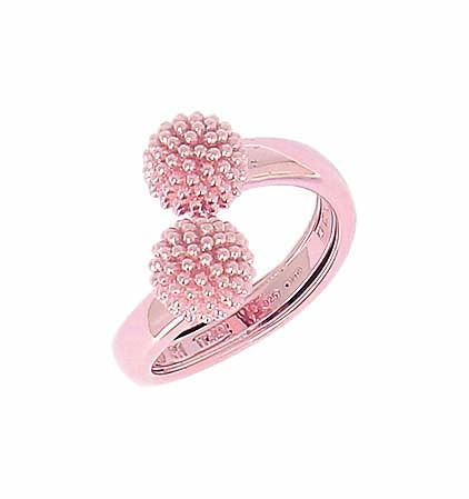 Anello incrociato Pesavento Pixel argento placcato oro rosé