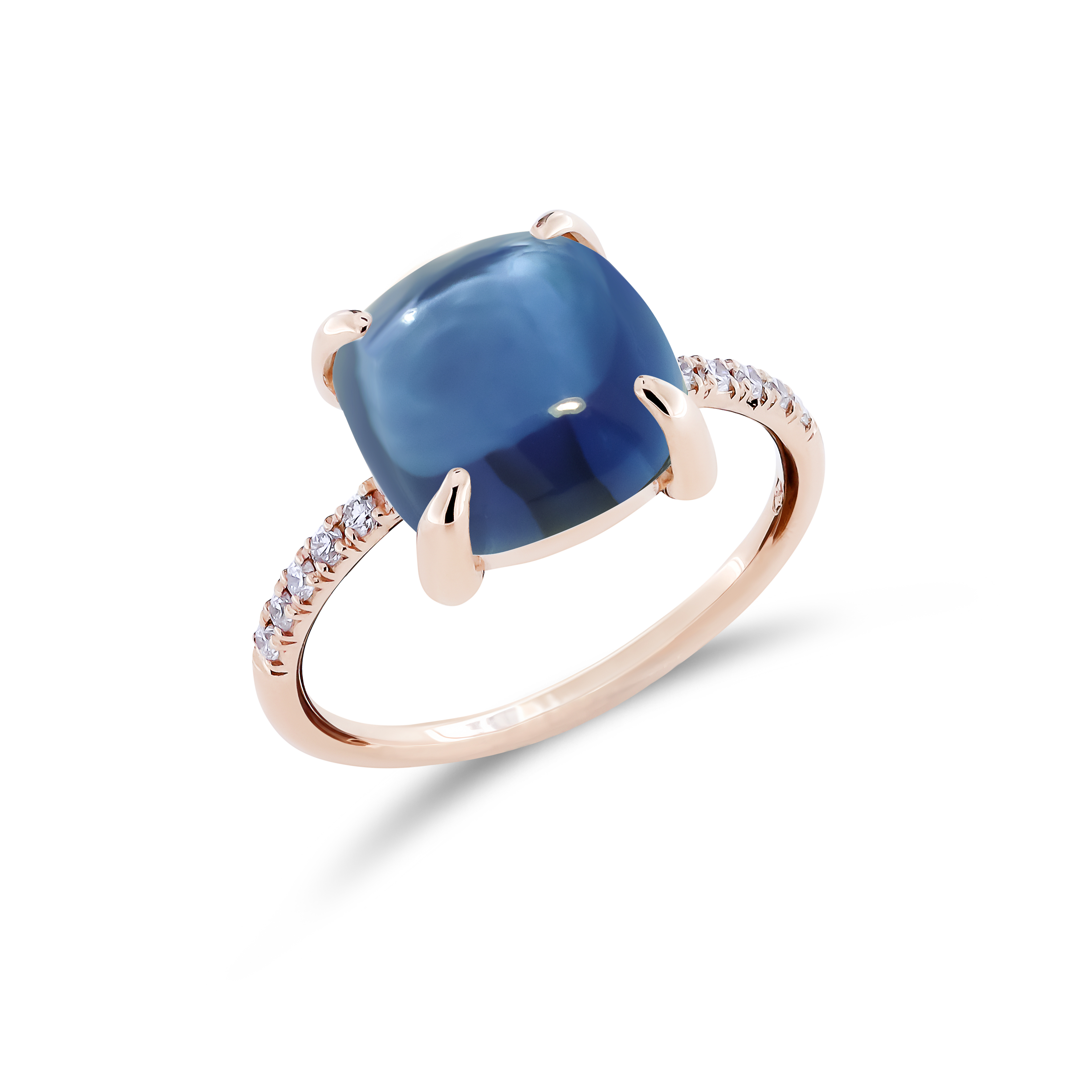 Ring Fiore Candy Topas London blau und Diamanten 
