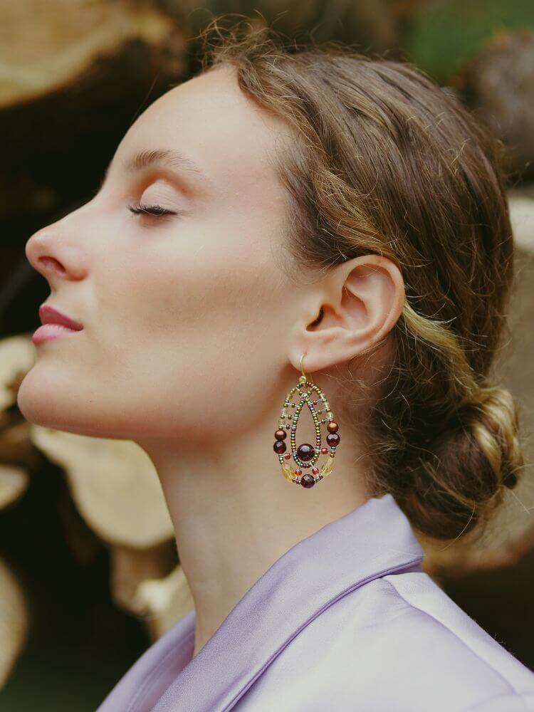 Ziio orecchini Shinju Blu 