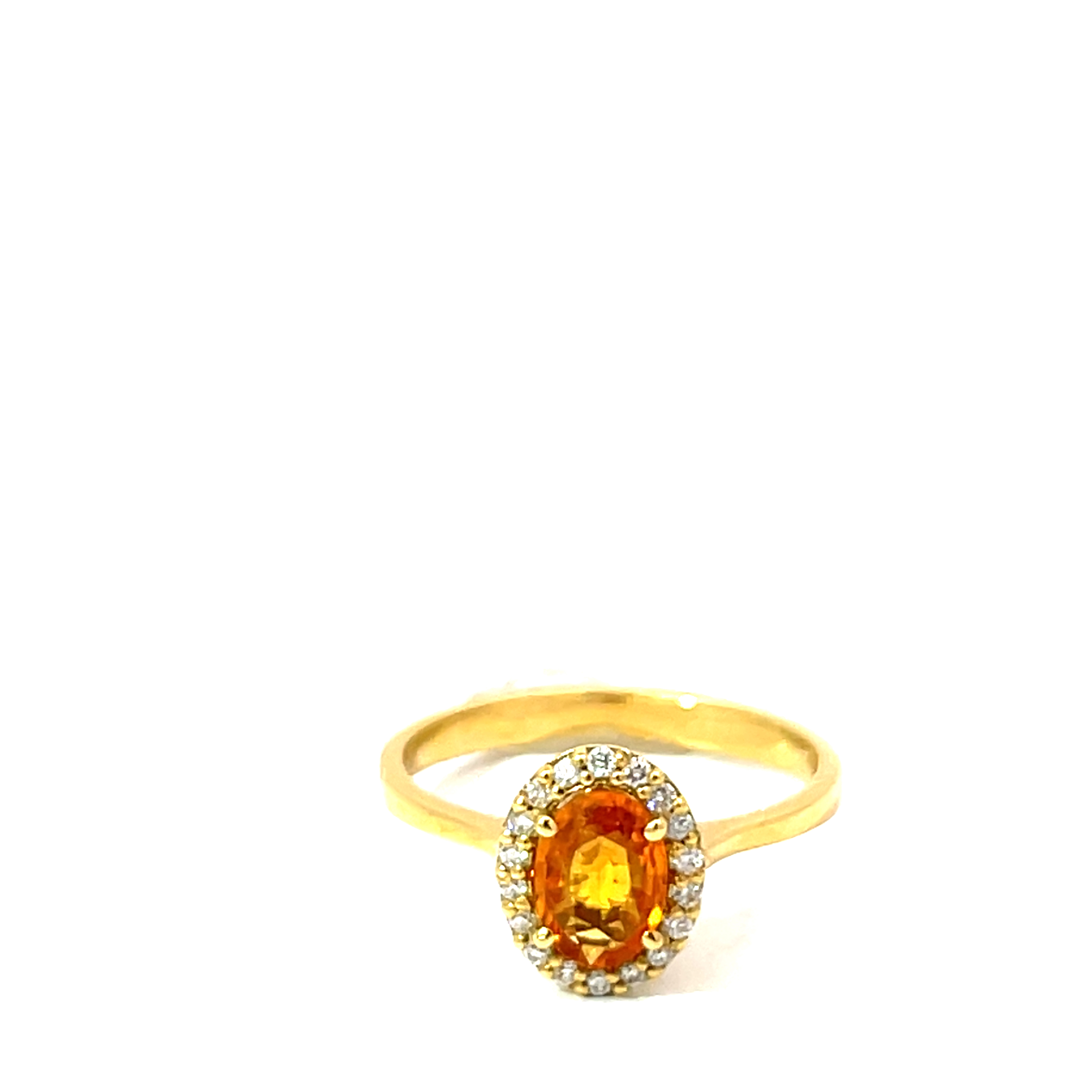 Ring in Gelbgold mit gelben Saphir und Diamanten Ticchi Gioielli