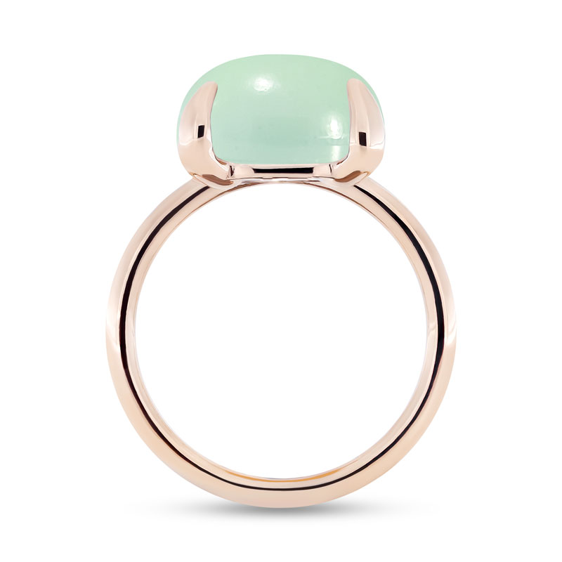 Ring in Rosé Gold und Prehnit von Fiore 