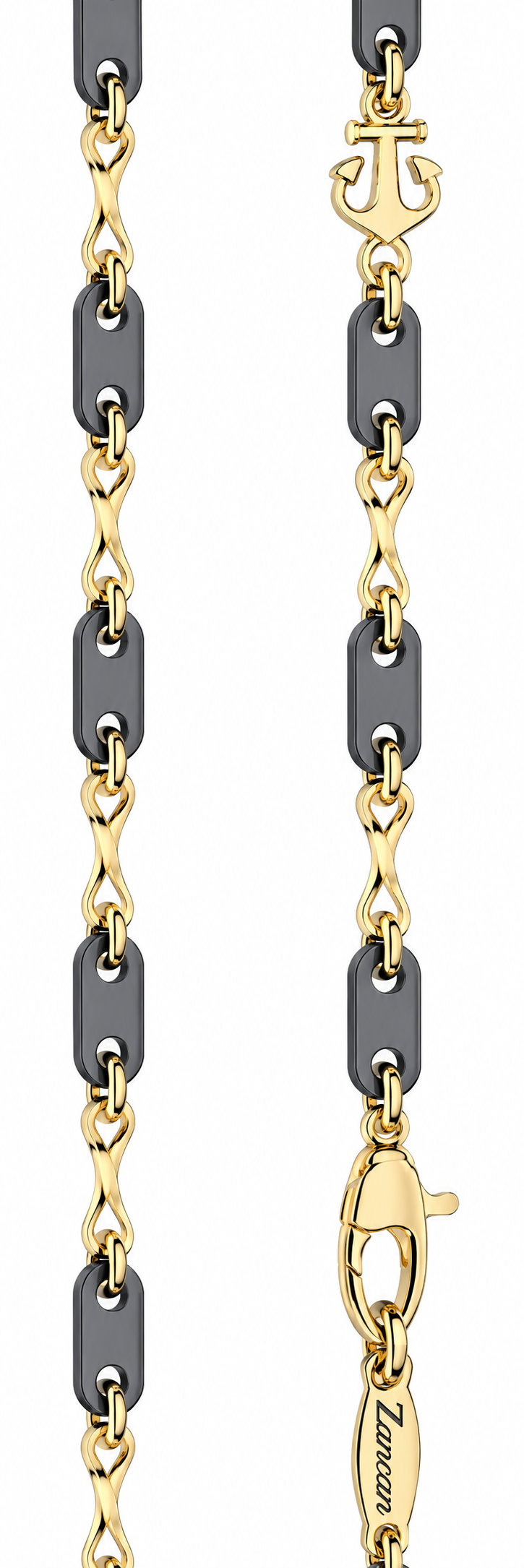 Collana Zancan con in titanio e oro giallo