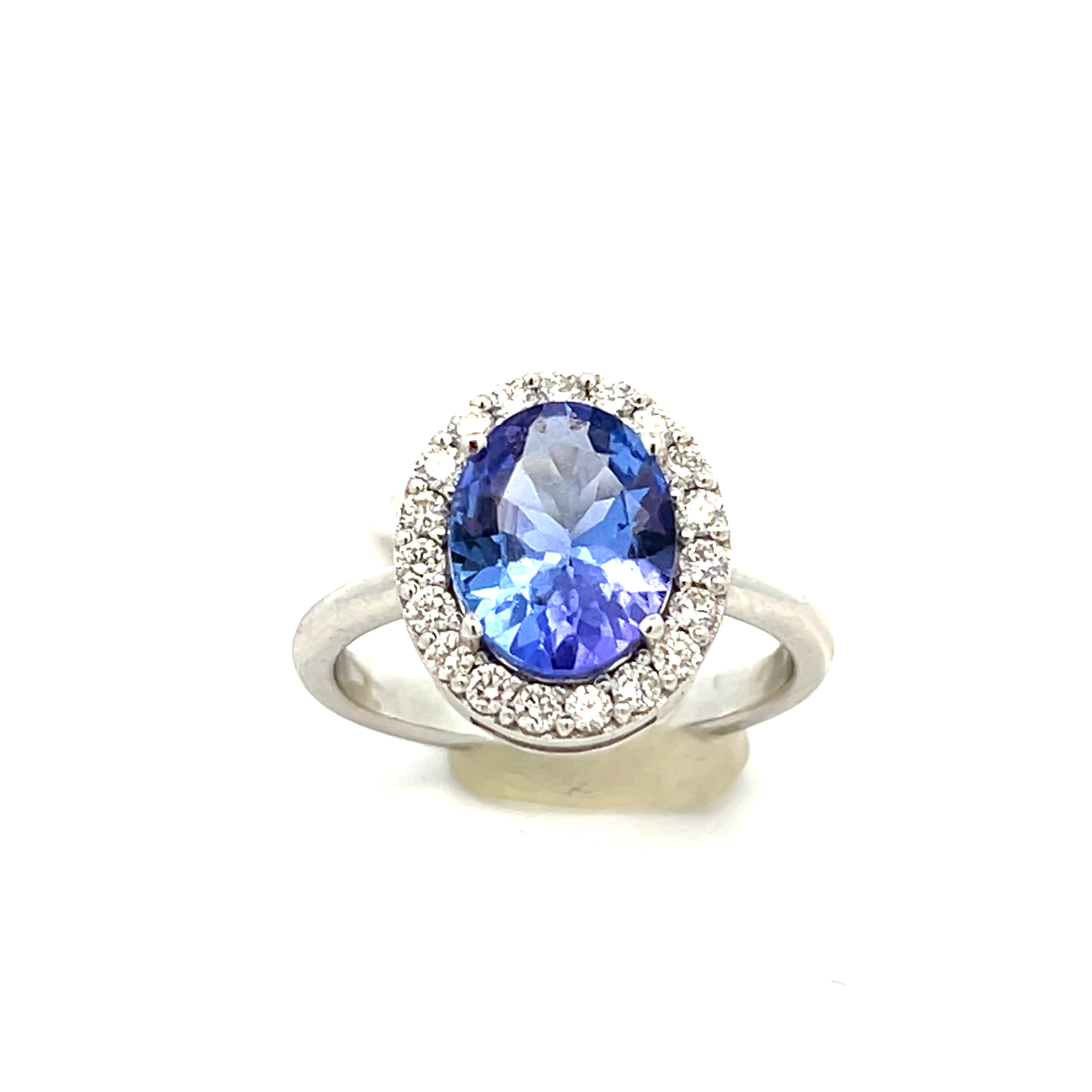 Anello in oro bianco con tanzanite e diamante Ticchi Gioielli   Anello in oro bianco con tanzanite e diamante Ticchi Gioielli