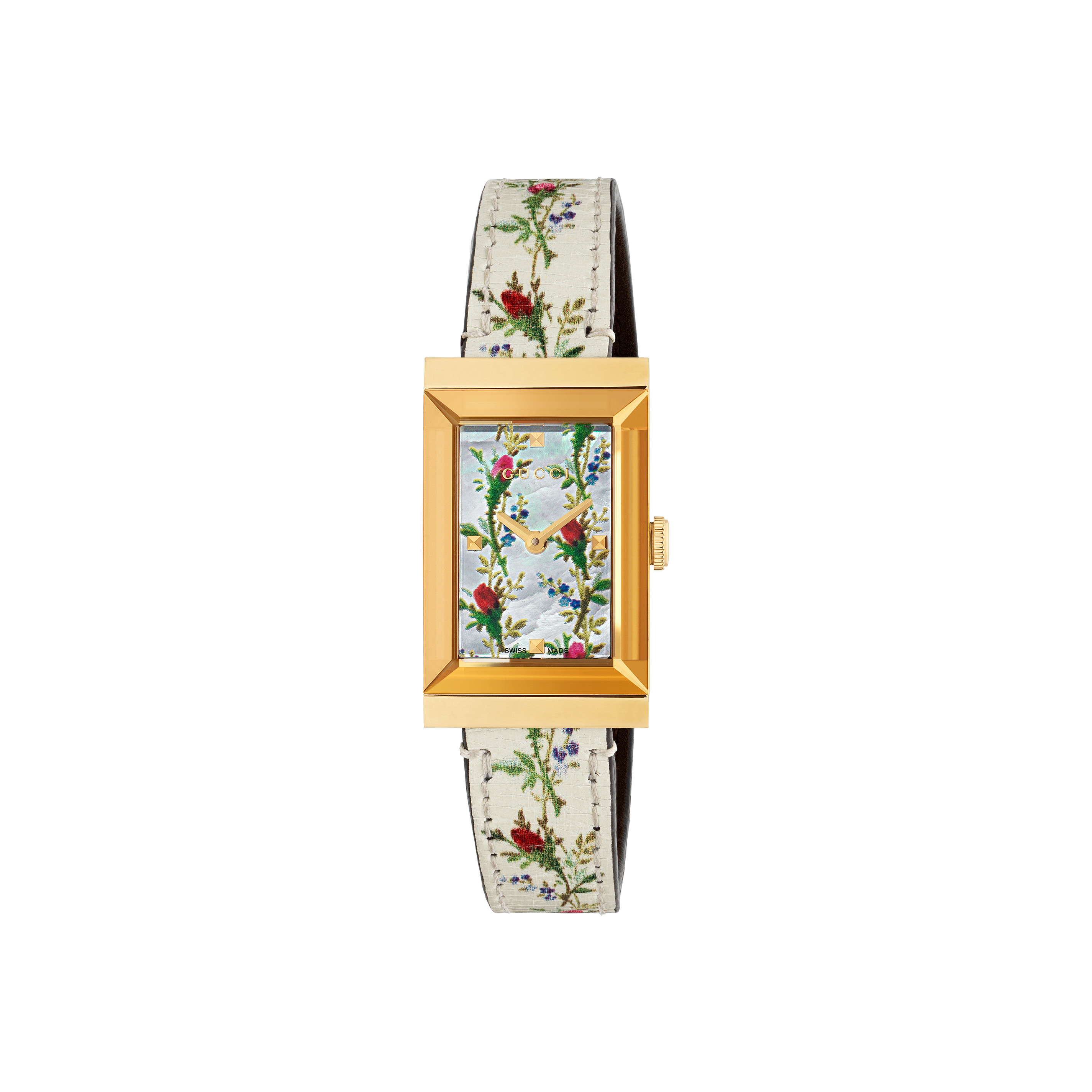 Gucci G-Frame Uhr Floral/Gold