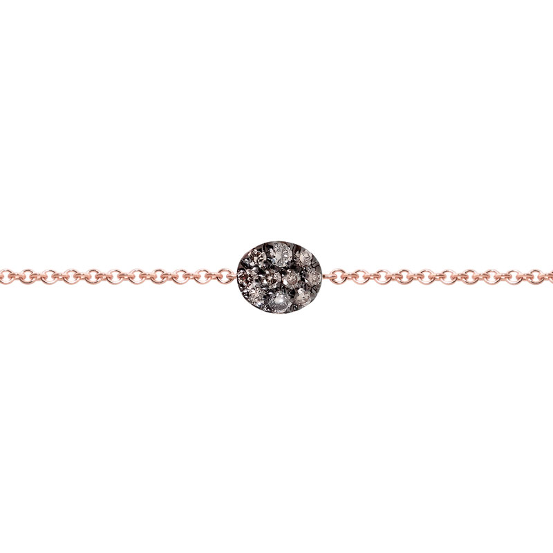 Armband Fiore Magnolia Diamanten braun 