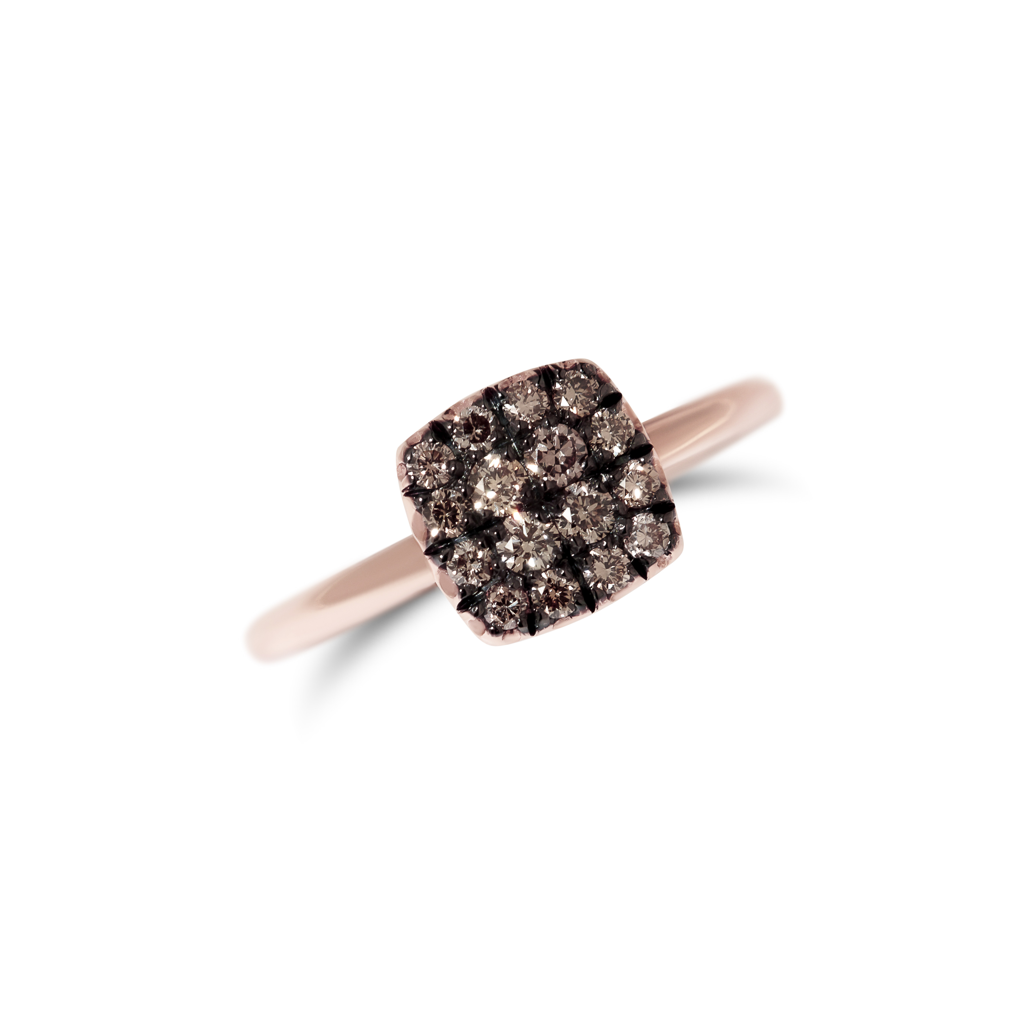 Ring Fiore Magnolia Diamanten braun  