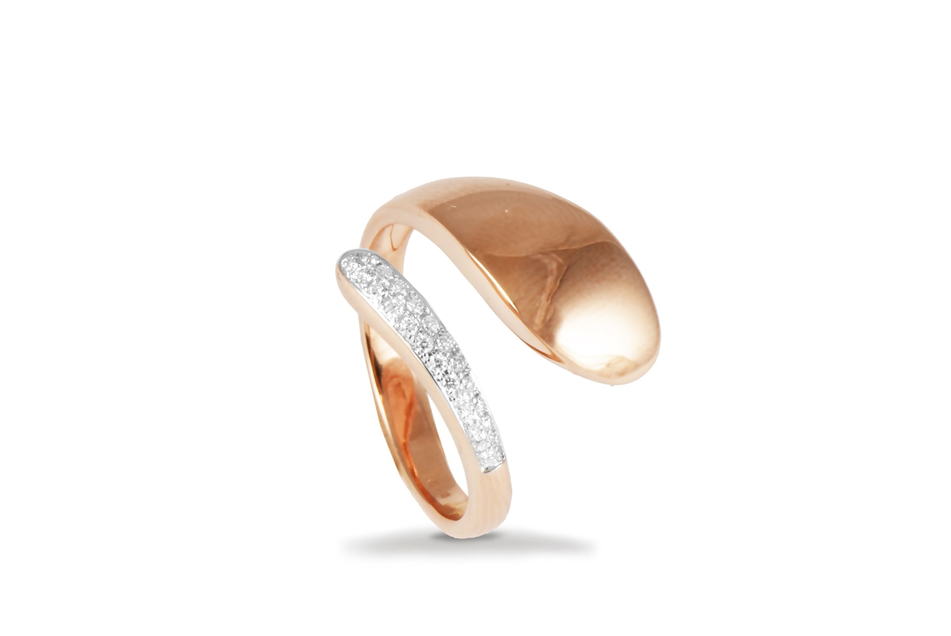 Anello K di Kuore  oro rosa 