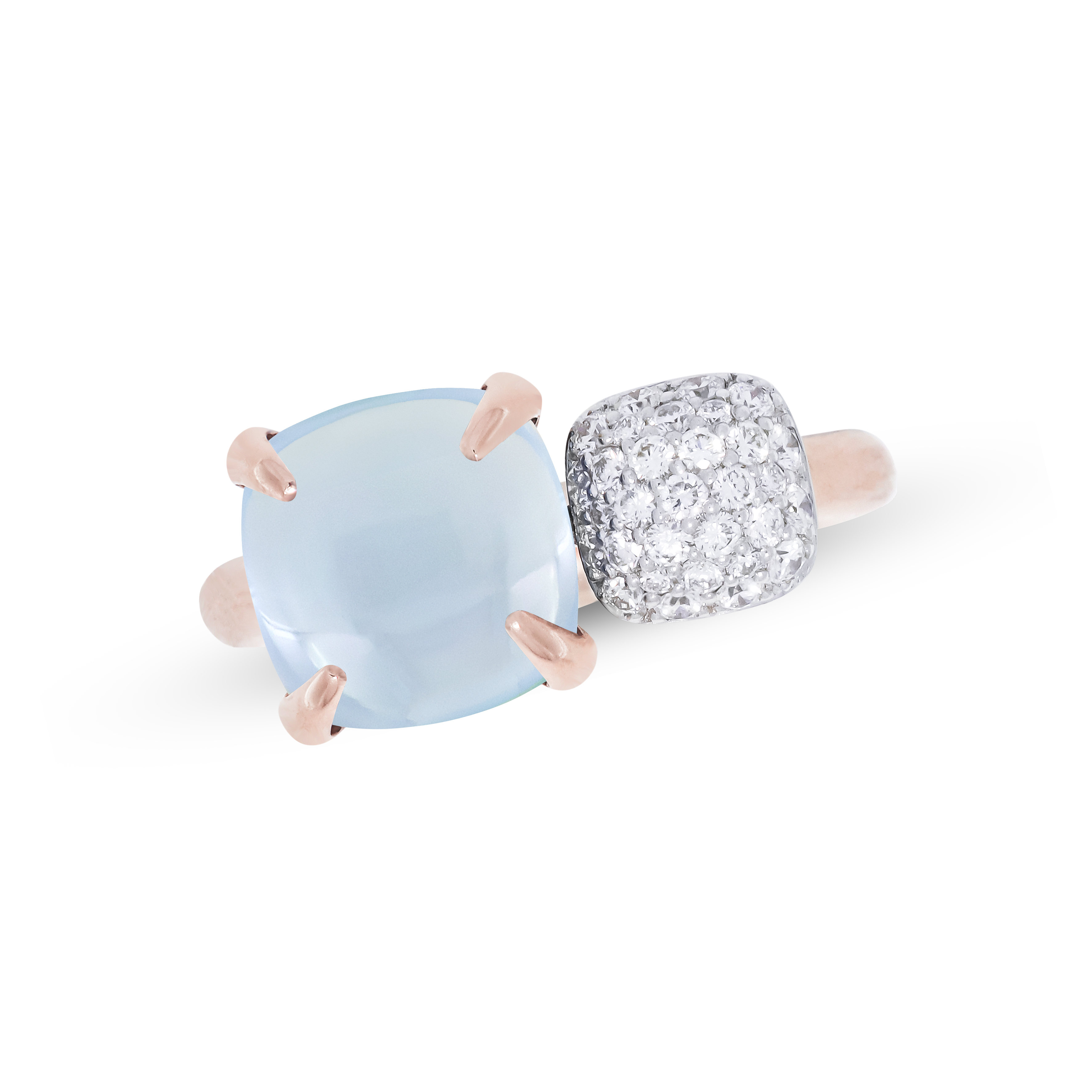 Anello Candy in oro rosé e topazio e diamanti di Fiore   