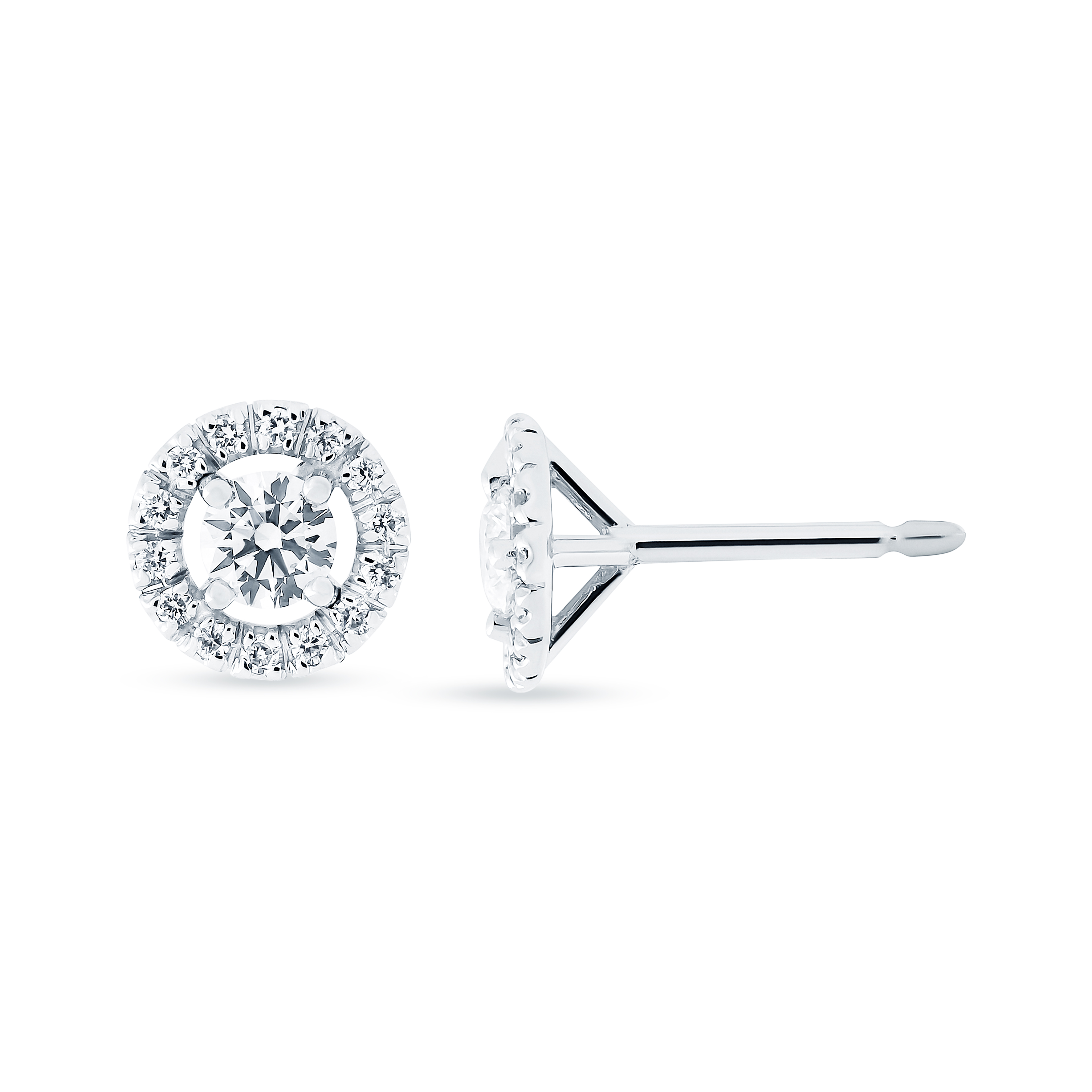 Orecchini Fiore Arya oro bianco e diamanti 