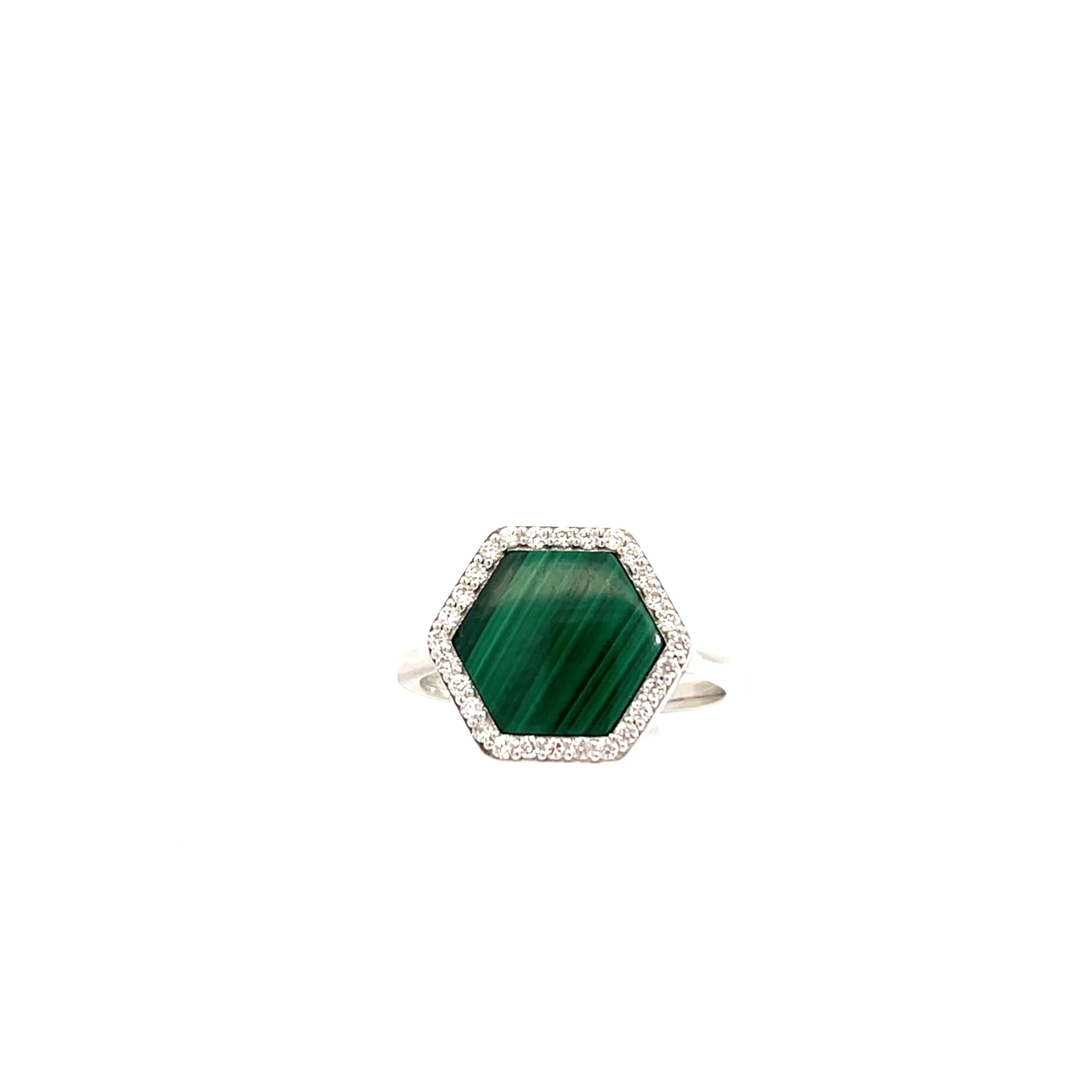 Ring in Weißgold Malachite Ticchi Gioielli  