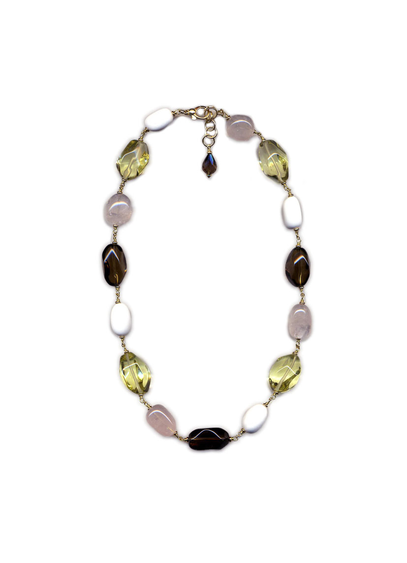 Collana tanzanite e perle Silvia Kelly   